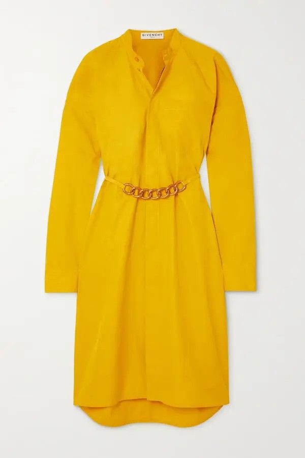 Givenchy o1y0925 Midi Dress in Yellow Size M / US 6-8 / IT 42-44 - 1 Thumbnail