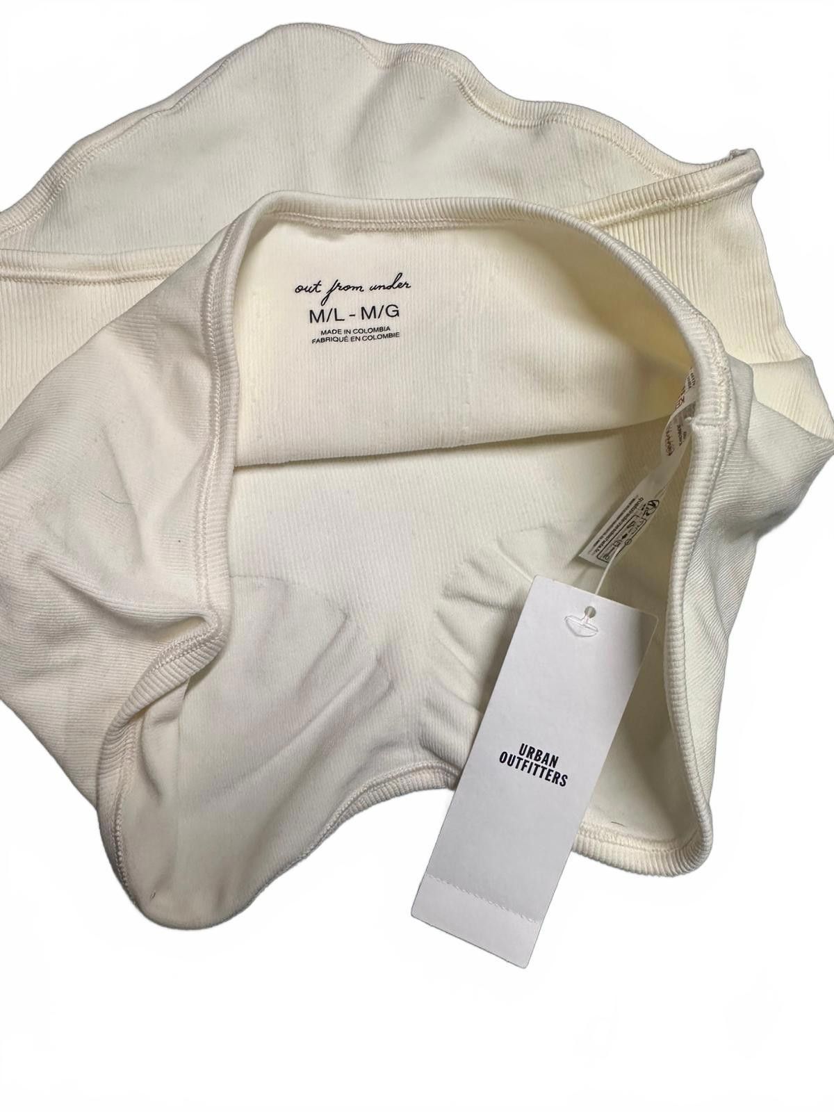 Designer Out From Under Cream Ribbed Bandeau Top - M/L Size L / US 10 / IT 46 - 5 Thumbnail