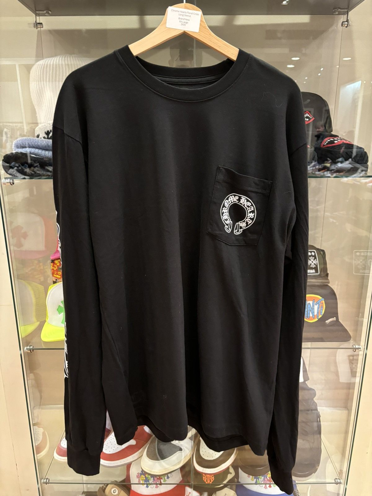 Tシャツ・カットソー Chrome Hearts Las Vegas Exclusive Horseshoe Floral Cross Tee Chrome Hearts Chrome Hearts Long-Sleeve Floral Cross Tee