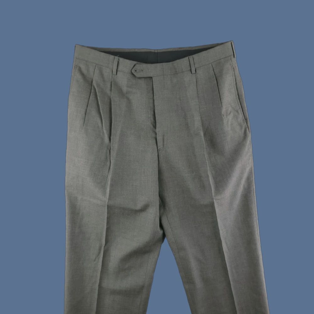 Austin Reed Austin Reed Pants Mens 36x28 Green Wool Made in USA Pleated Cuffed Dress Pants USA Mens 36 Green Wool Size US 36 / EU 52 - 1 Thumbnail
