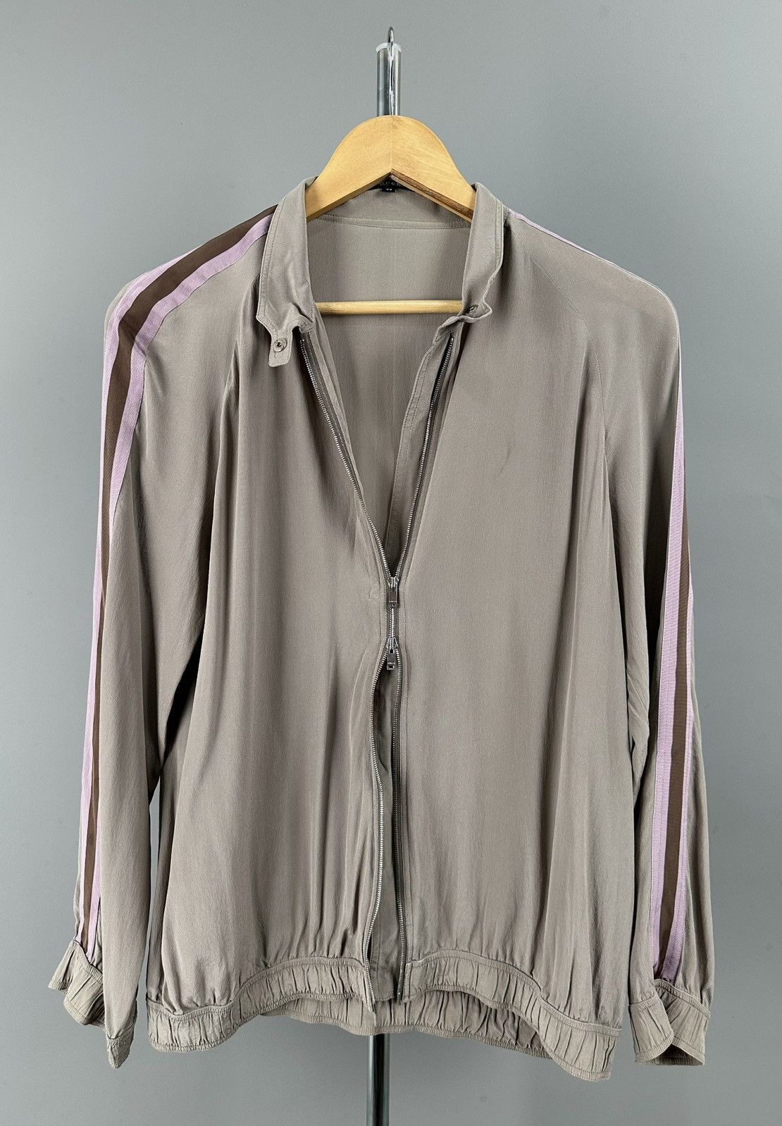 Gucci Gucci - Ready to Wear 2010 - Silk Zip Jacket Sleeve Stripes Size M / US 6-8 / IT 42-44 - 2 Thumbnail