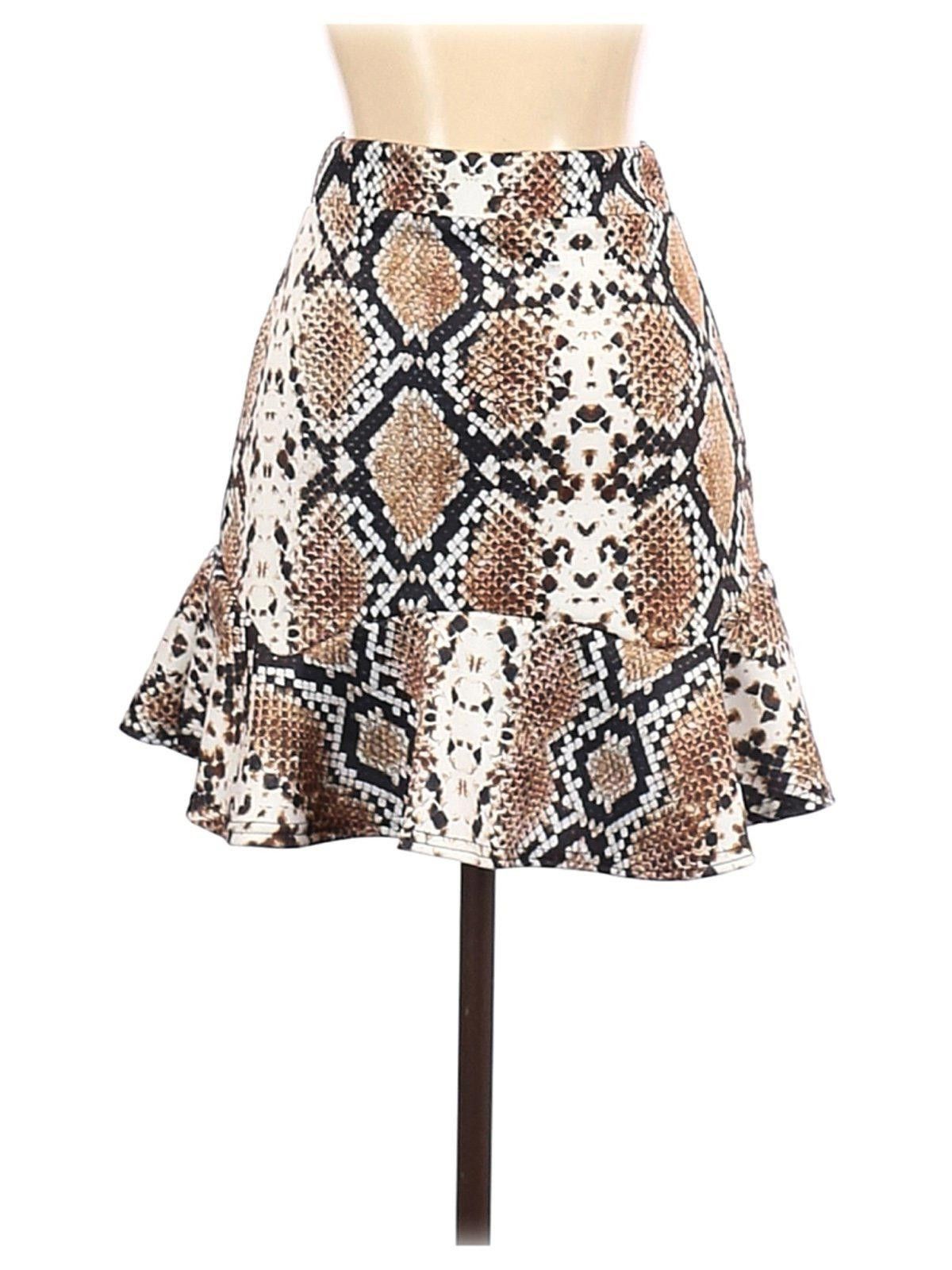 Designer Nasty Gal Cheetah Print Skirt Size 28" / US 6 / IT 42 - 1 Thumbnail