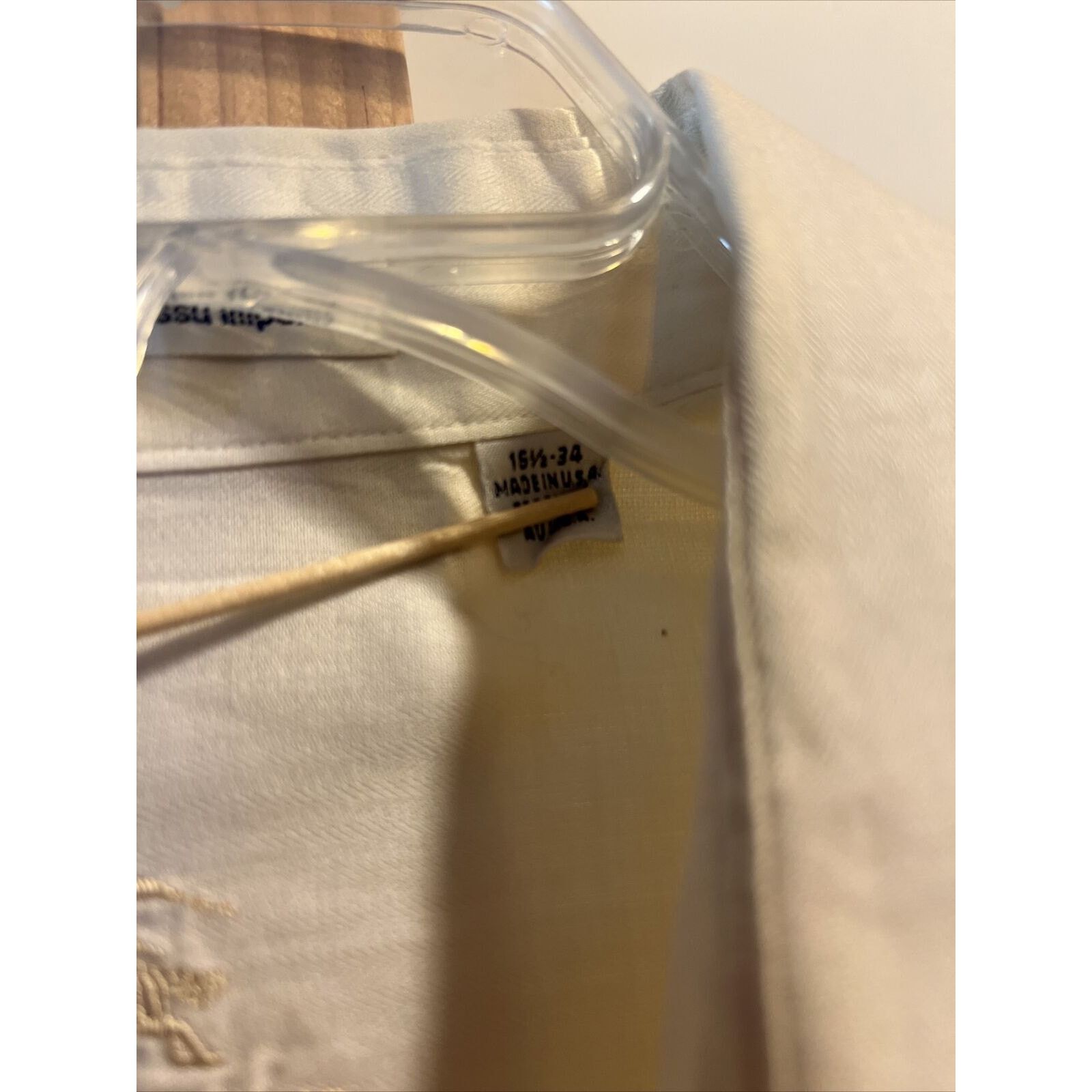 Burberry Burberry’s Men’s White 16.5 34 white LS button cotton shirt Size US XL / EU 56 / 4 - 4 Thumbnail