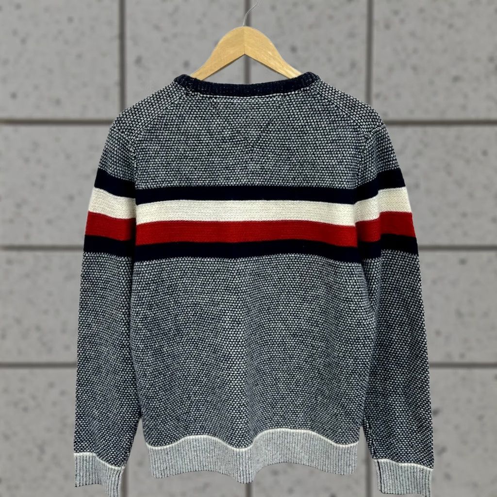 Tommy Hilfiger Tommy Hilfiger Wool Sweater Striped Logo Pullover Men L Multicolor Wool Blend Knit Crew Neck Pullover Mens Size US L / EU 52-54 / 3 - 1 Thumbnail