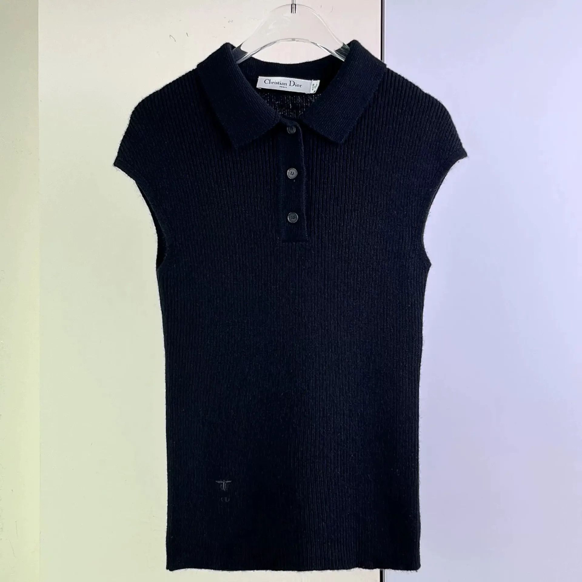 Dior Dior Black Sleeveless Cashmere Sweater Size S / US 4 / IT 40 - 1 Thumbnail