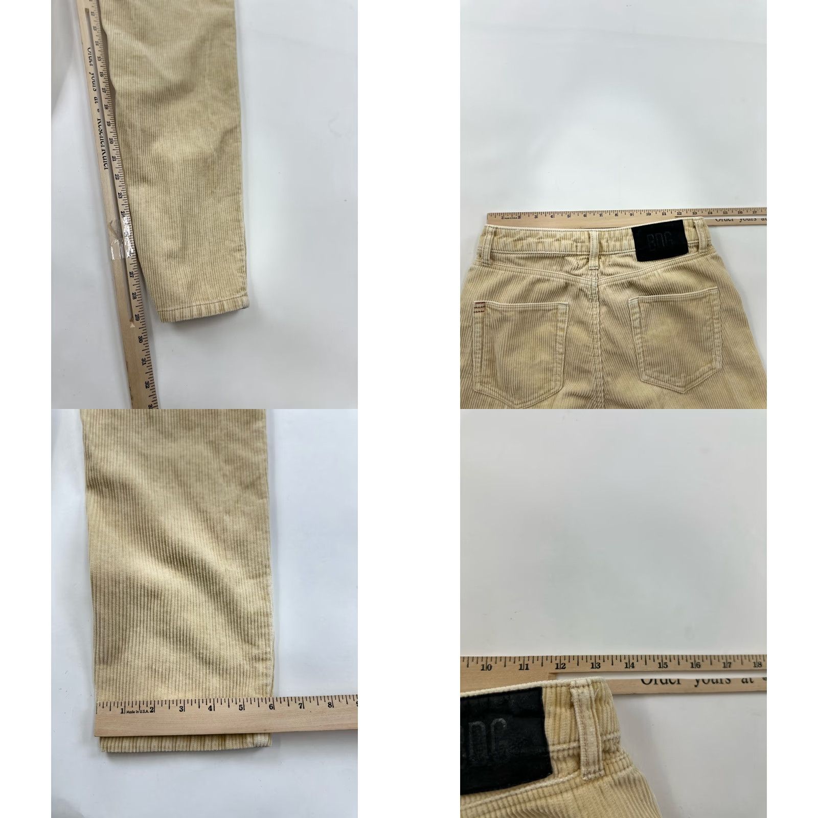Bdg BDG Pants Women 28 Light Khaki Corduroy High Rise Mom Ankle Beige Cotton Solid Ladies Pants Size 28" / US 6 / IT 42 - 8 Thumbnail