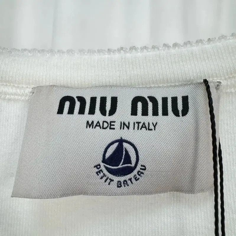 Miu Miu Miu Miu White Cotton Embroidered Logo T-shirt . Size S / US 4 / IT 40 - 5 Thumbnail