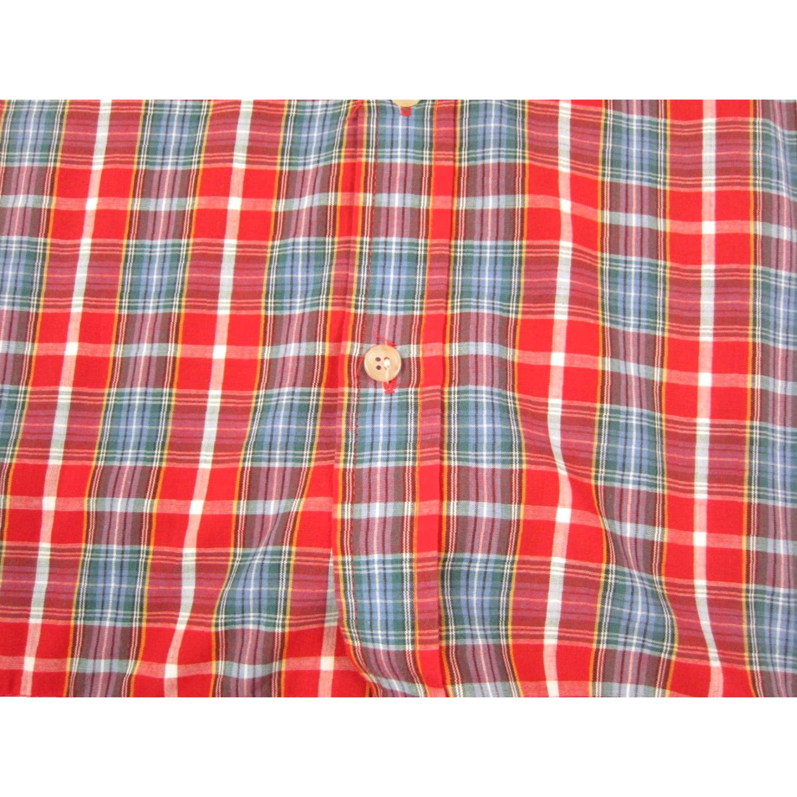 Enro VINTAGE ENRO Shirt Mens LT Red Plaid Button-Up Short Sleeve Casual Workwear 80s 90s Outdoor Camp Classic Made in USA Size US L / EU 52-54 / 3 - 6 Thumbnail