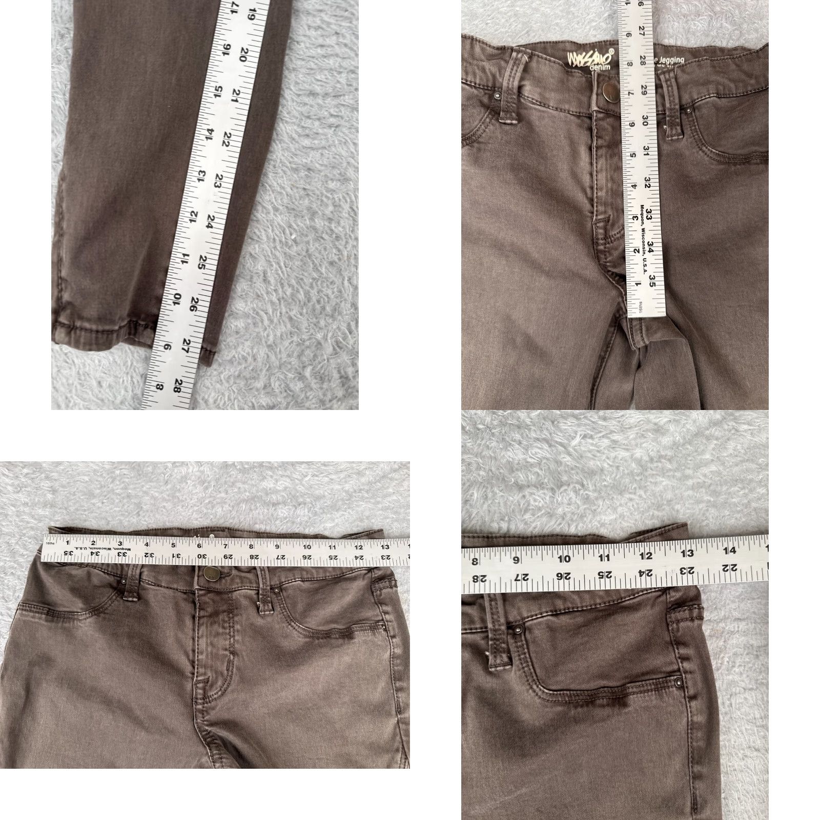 Mossimo VINTAGE Mossimo Jeans Womens Brown Denim Skinny Jegging Mid Rise Ankle Zip 26x28 00 5-Pocket Design Mens? Size 24" / US 00 / IT 34 - 8 Thumbnail