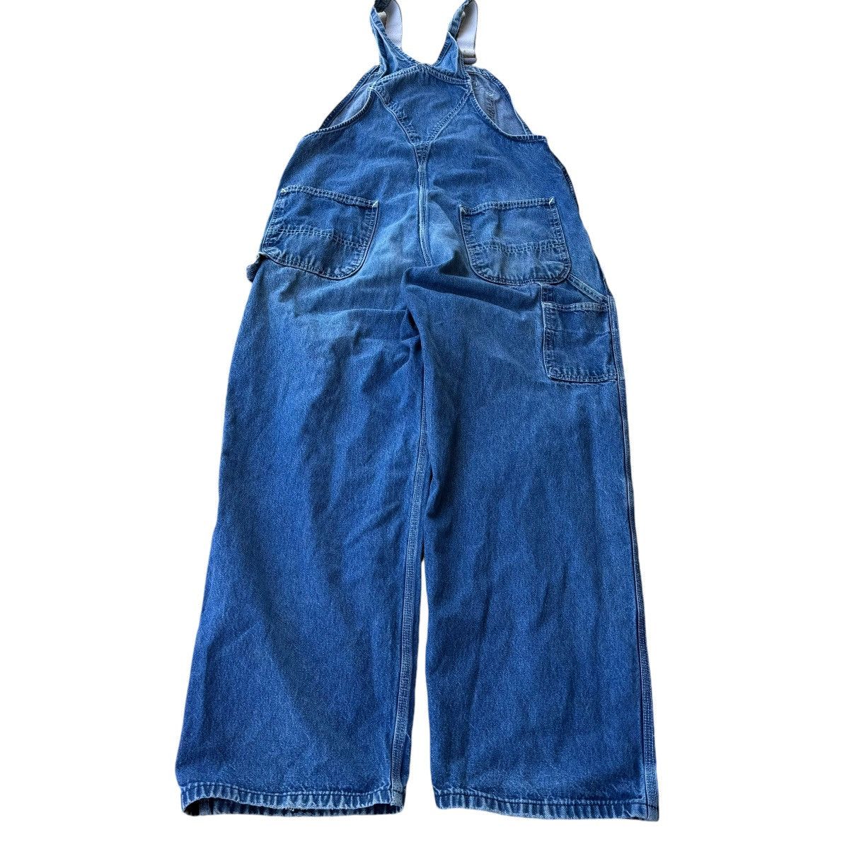 Carhartt Purple straps! Carhartt Washed Blue Denim Overalls 90s Jeans Size US 38 / EU 54 - 13 Thumbnail