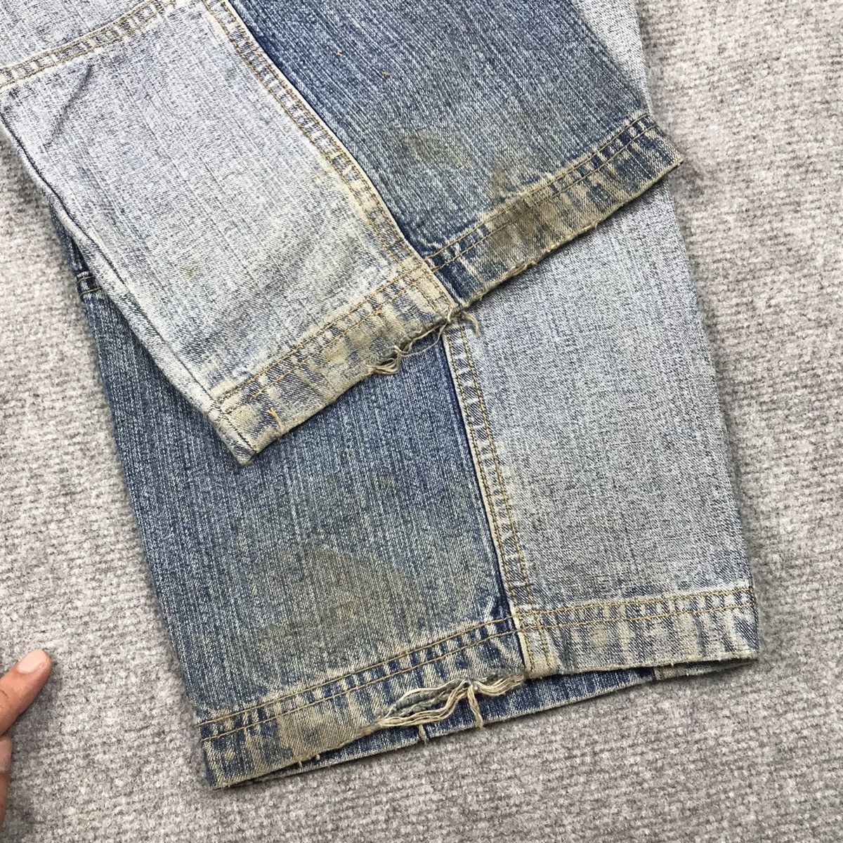 Japanese Brand BAGGY🔥NOIZ JEANS DENIM FADED JAPANESE STYLE PANTS Size US 32 / EU 48 - 15 Thumbnail