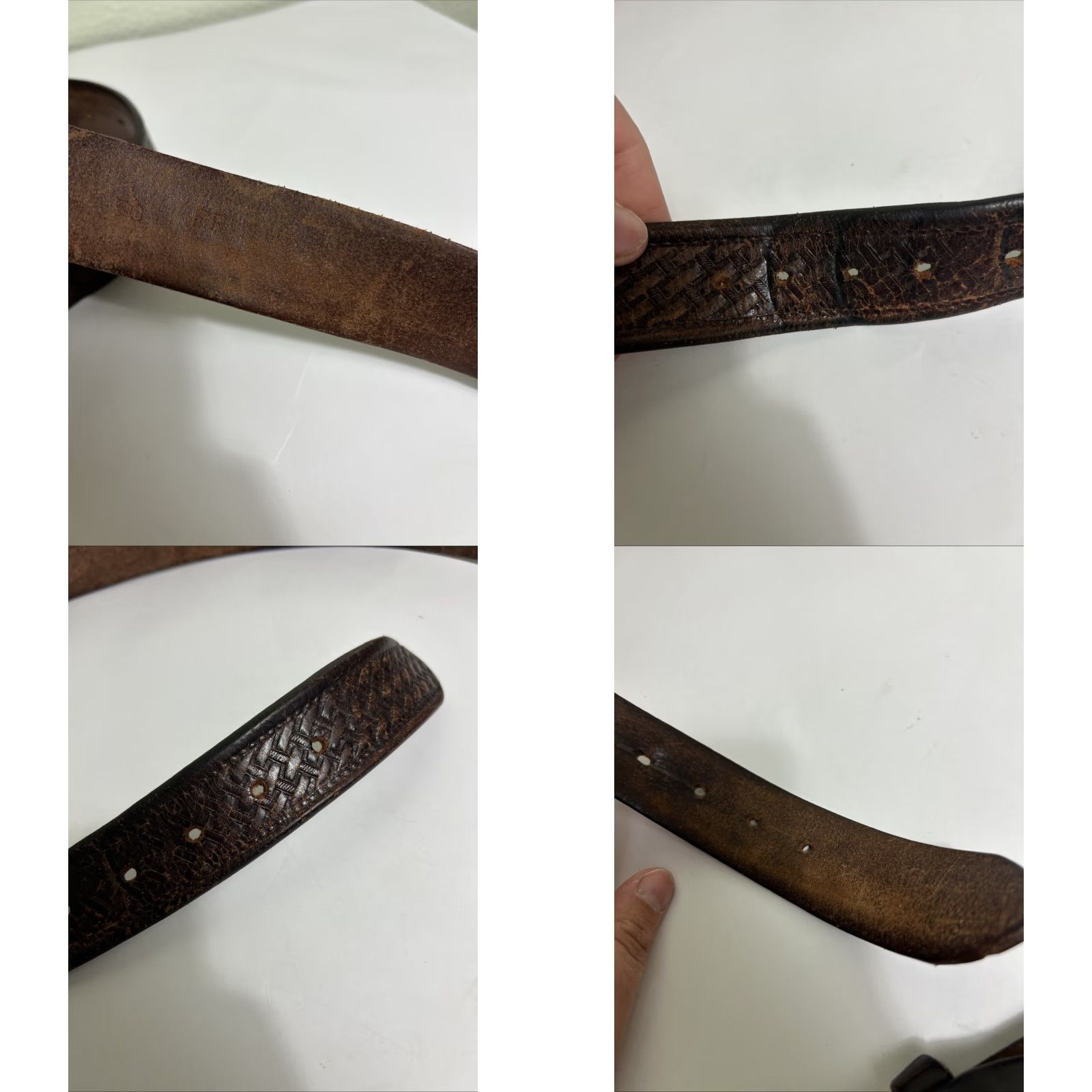 Vintage VINTAGE Brown Leather Wester Belt Mens Size 48 Unbranded Belt Men Brown Leather 48 Vintage Size ONE SIZE - 8 Thumbnail