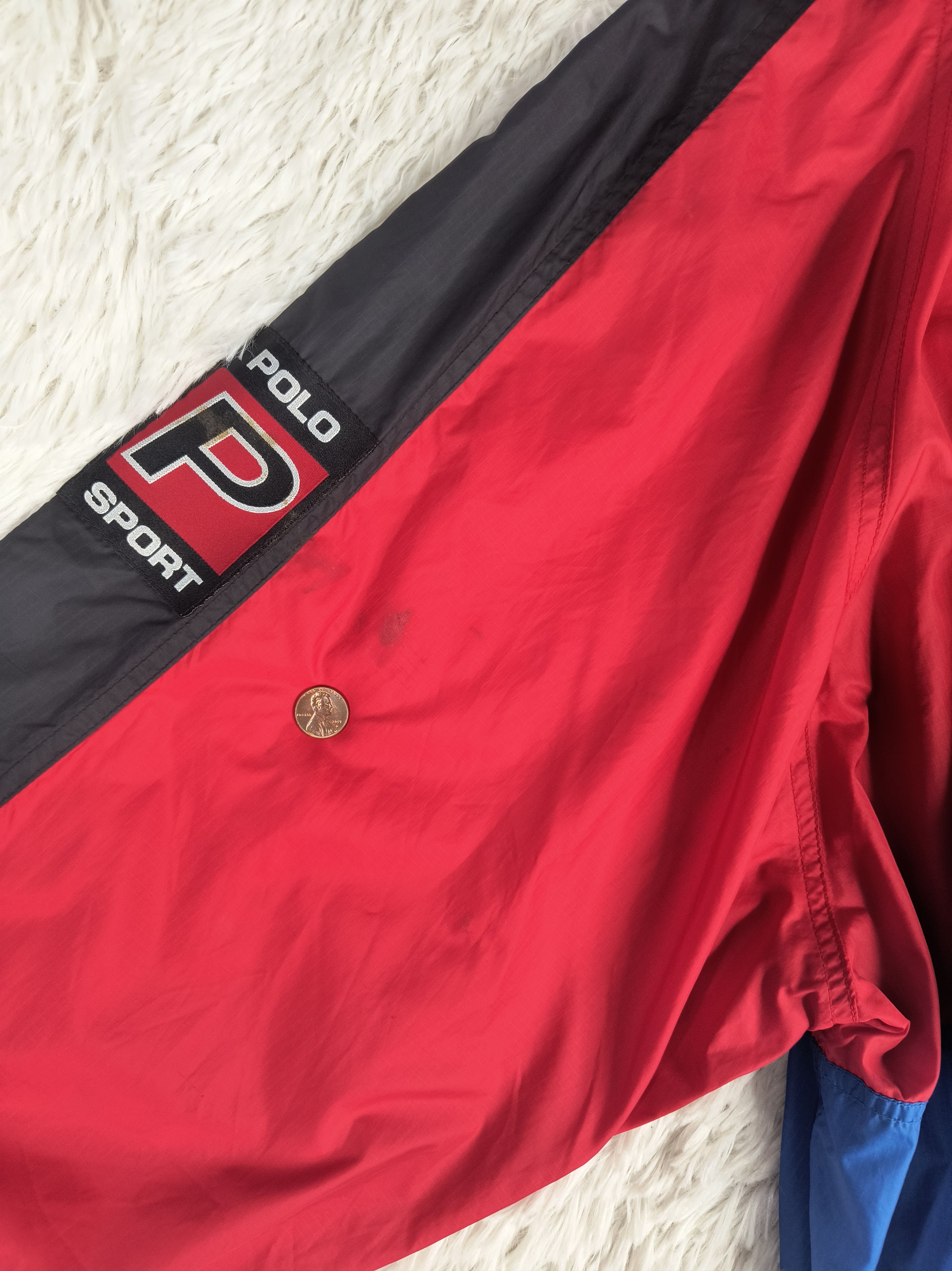 Polo Ralph Lauren Vintage Polo Sport Ralph Lauren big flag windbreaker jacket Size US L / EU 52-54 / 3 - 9 Thumbnail