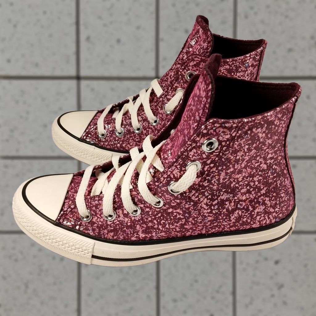 Converse VINTAGE No Converse Chuck Taylor All Star Hi Women’s 6.5 Pink Purple Glitter Shoes Casual Sneakers High Top Stars Rainbow Glitter Women’s Size M / US 6-8 / IT 42-44 - 1 Thumbnail