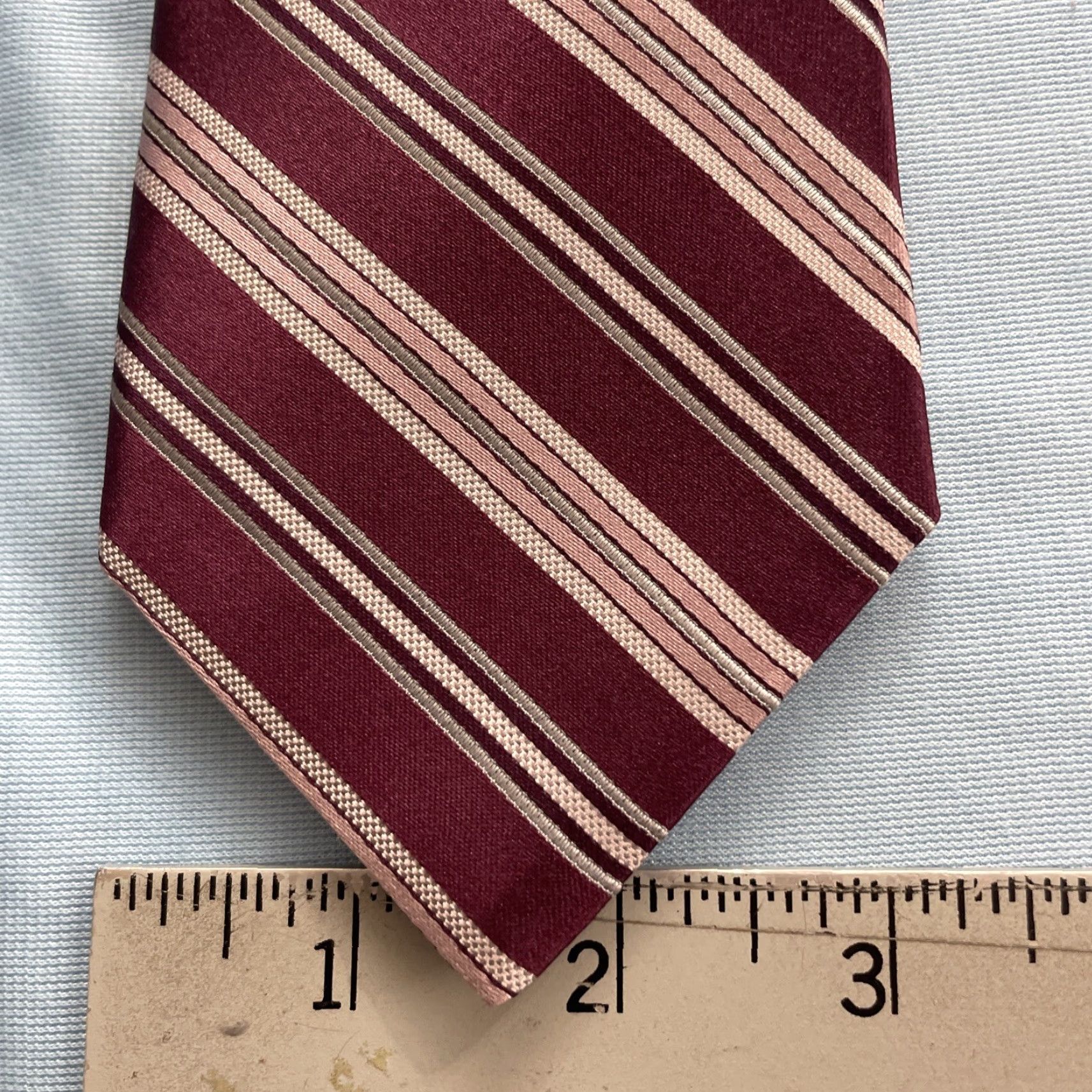 Michael Kors VINTAGE Michael Kors Tie 100% Silk Red Pink Exec Striped Necktie Made USA 3x60 Mens Size ONE SIZE - 6 Thumbnail