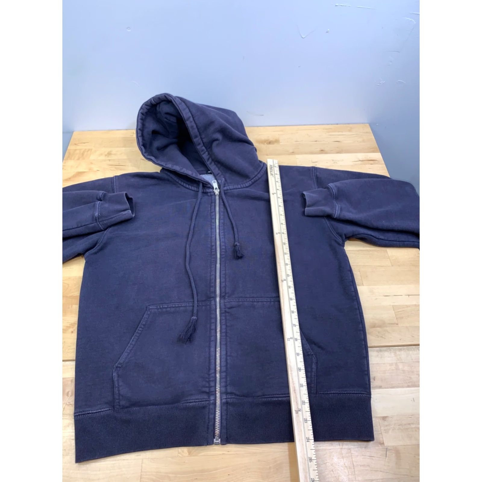 Brandy Melville Brandy Melville Jacket Womens One Size Blue Hooded Zip Cotton Jacket Size ONE SIZE - 6 Thumbnail