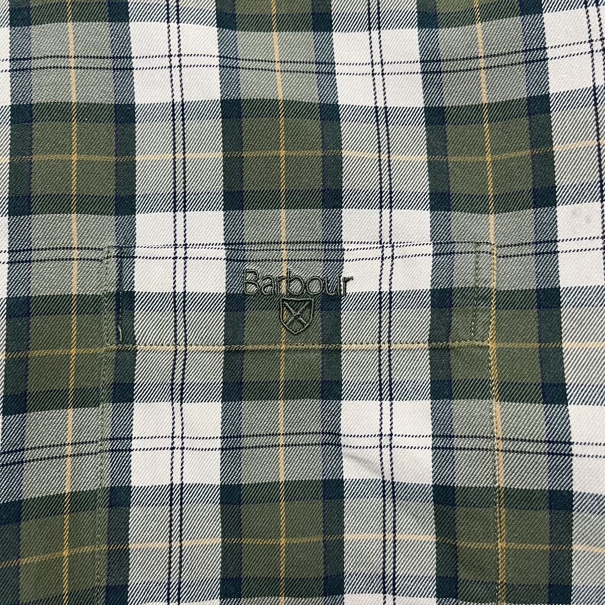 Barbour × Designer Vintage Barbour Checkered Flannel Shirt Luxury Button Down Size US M / EU 48-50 / 2 - 2 Thumbnail