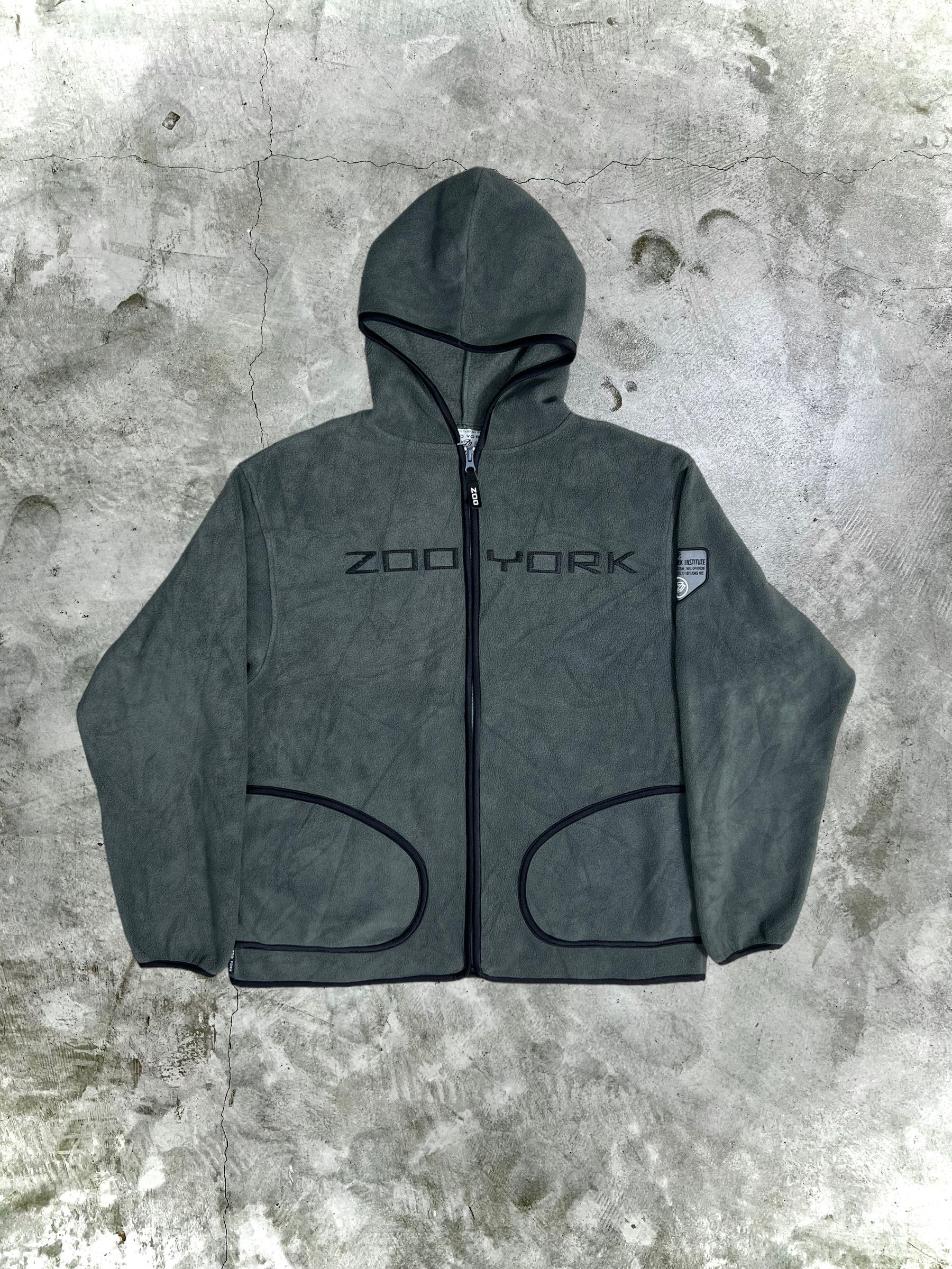 Zoo York Box Logo Fleece Full Zip Hoodie (M) JK223