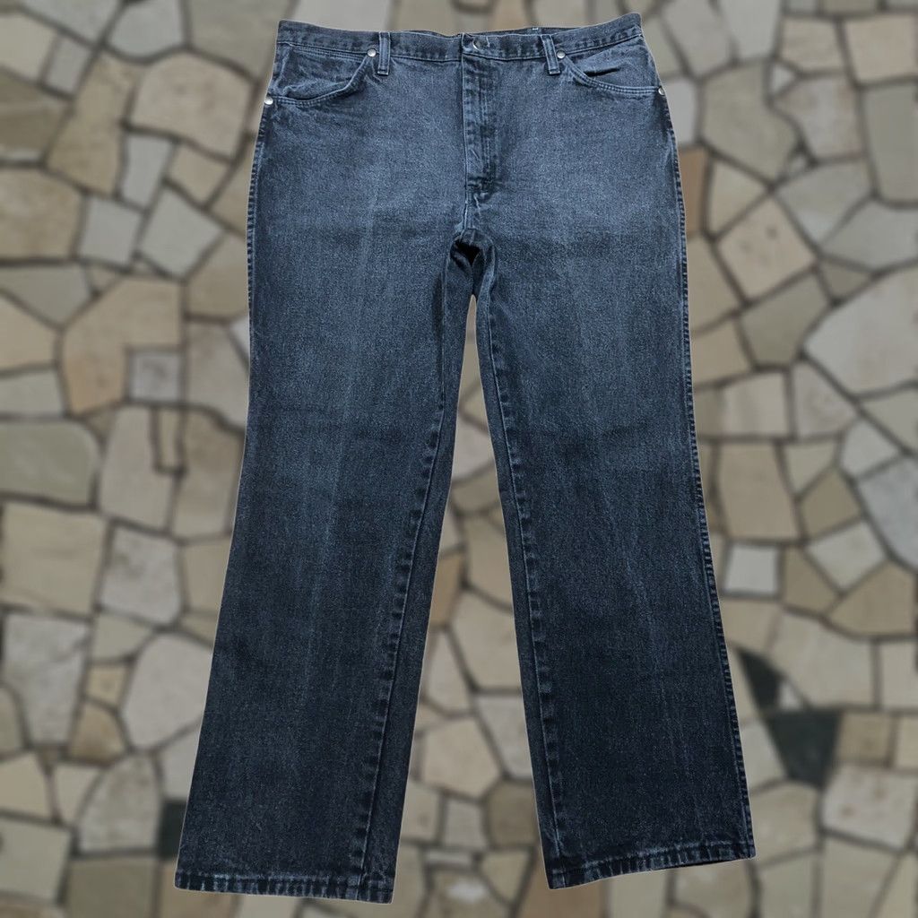 Wrangler VINTAGE Wrangler Cowboy Cut Jeans 38x30 Black Denim Slim Fit 5-Pocket USA Logo Cowboy Cut 933 Mens Size US 38 / EU 54 - 1 Thumbnail