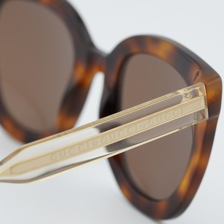 Gucci Gucci GG0564S 002 Women Sunglasses Havana Cat Eye Frame Size ONE SIZE - 7 Thumbnail