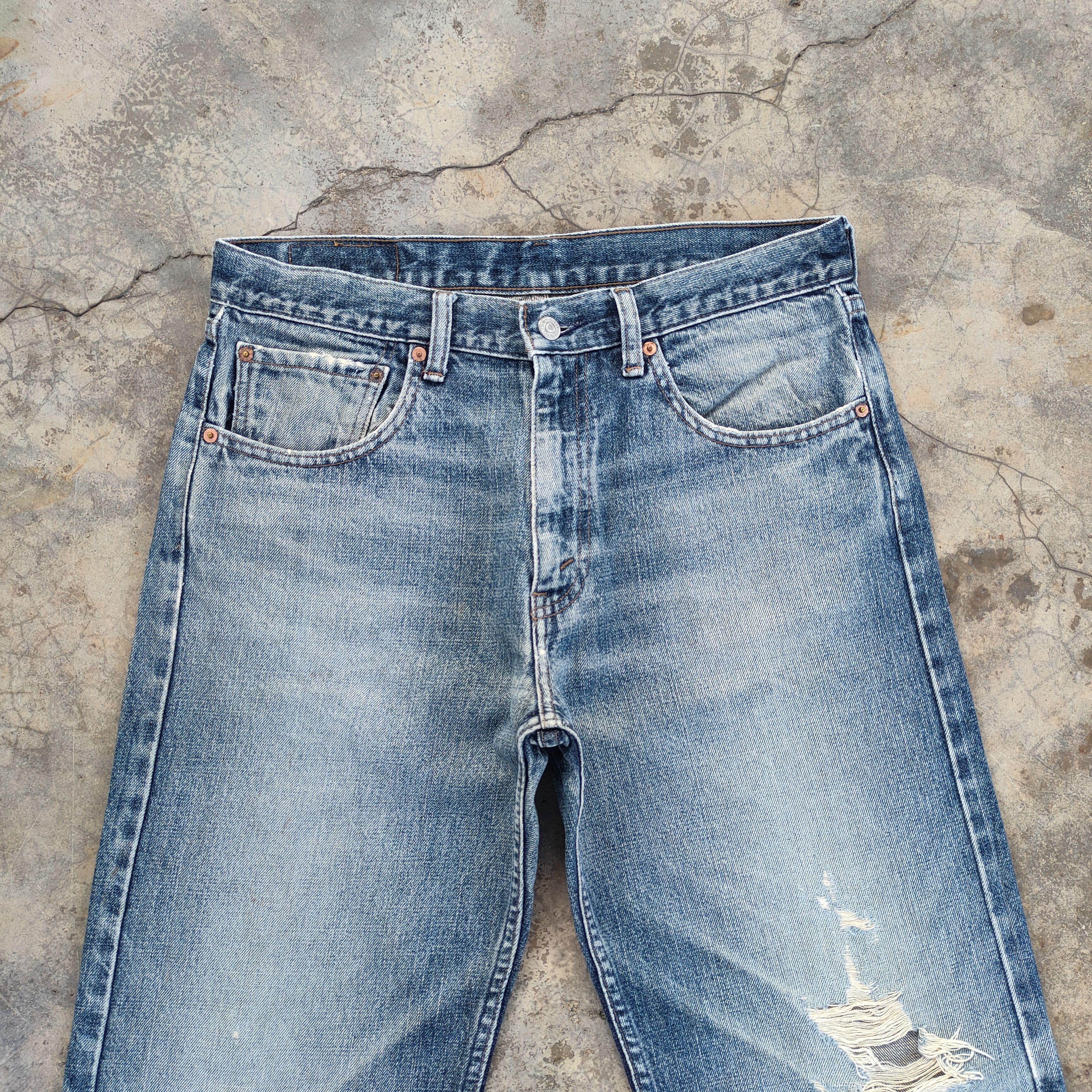 Jean VINTAGE LEVI'S 534 04' FADED DISTRESSED JEANS DENIM PANTS Size US 34 / EU 50 - 3 Thumbnail