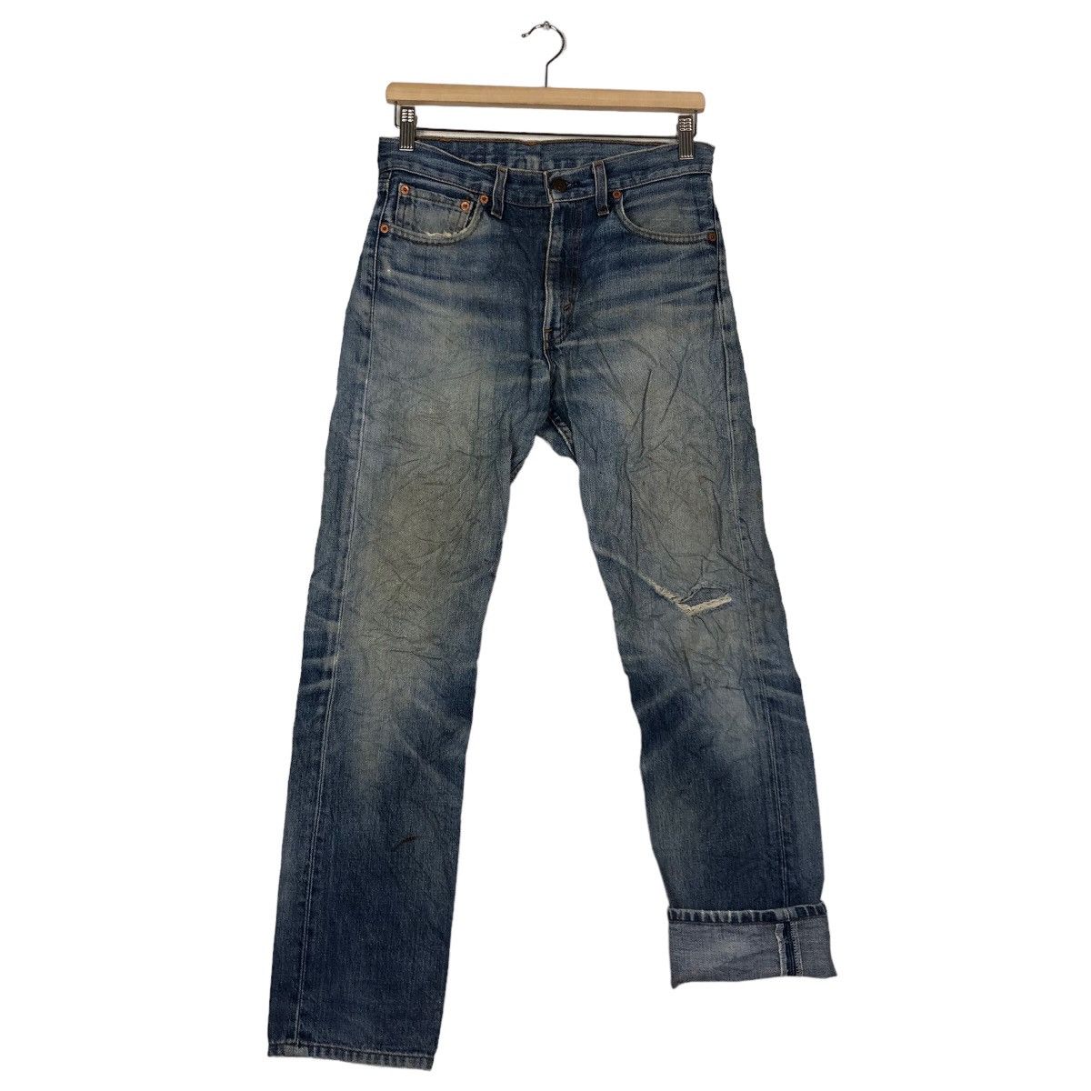 Levi's 🔥90’s Vintage Distressed Denim Jeans Levi’s USA Made Size US 30 / EU 46 - 9 Thumbnail