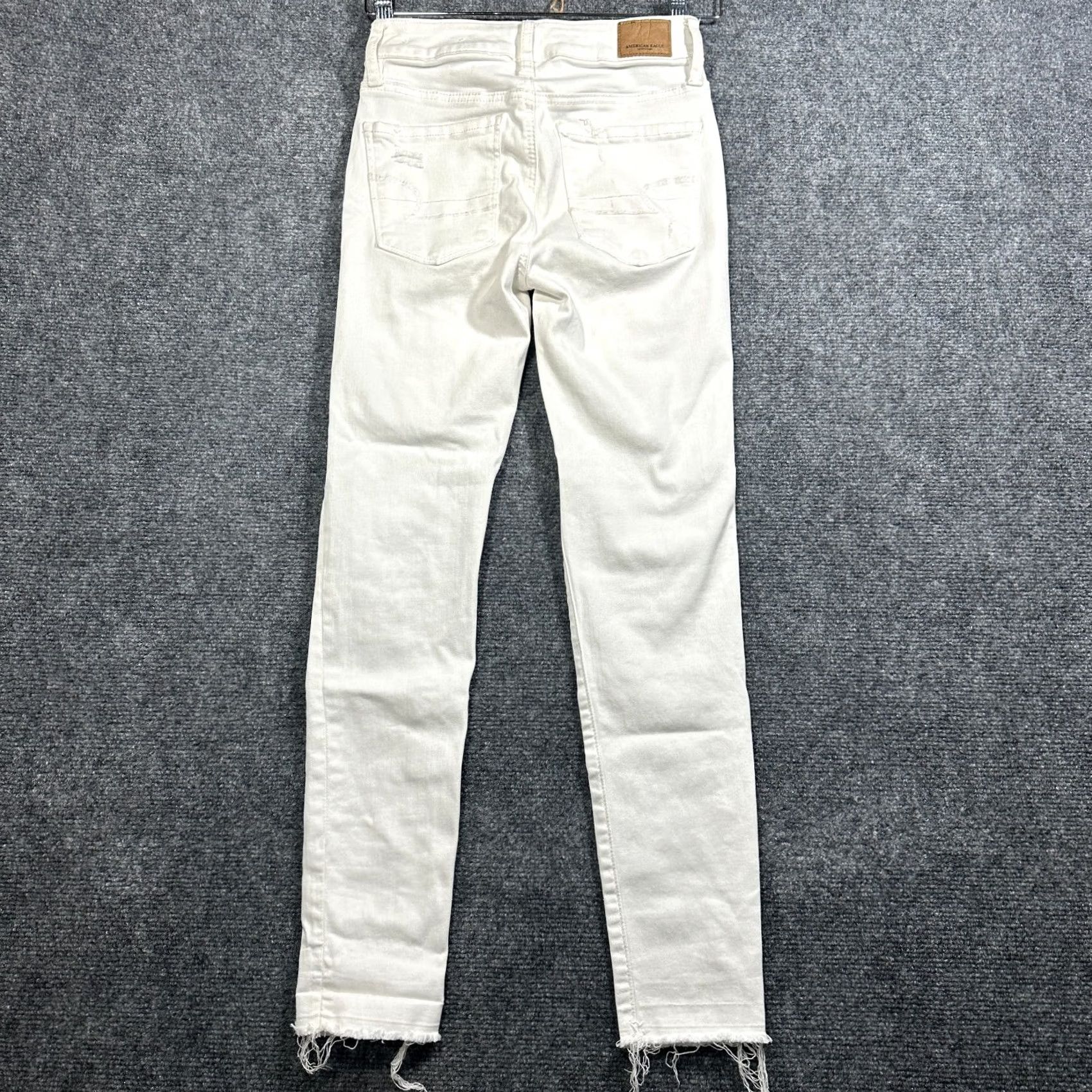 American Eagle Outfitters American Eagle Outfitters Jeans Womens 0 HIgh Rise Jegging Crop White Cotton Blend Regular Size 0 Light Distressed Jeans Women XS-XL Size 25" / US 0 / IT 36 - 6 Thumbnail
