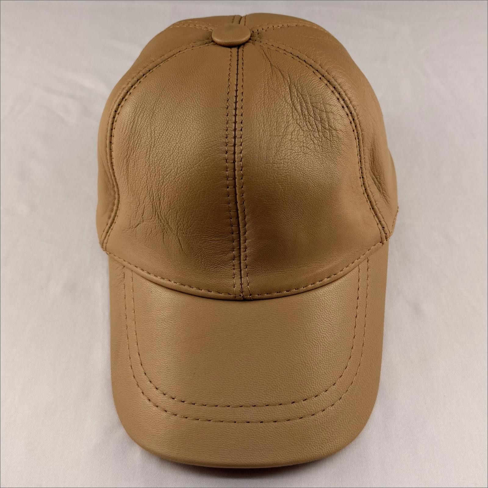 Other Luxury Genuine Leather Baseball Cap - Beige / Tan - NWOT Size ONE SIZE - 2 Thumbnail