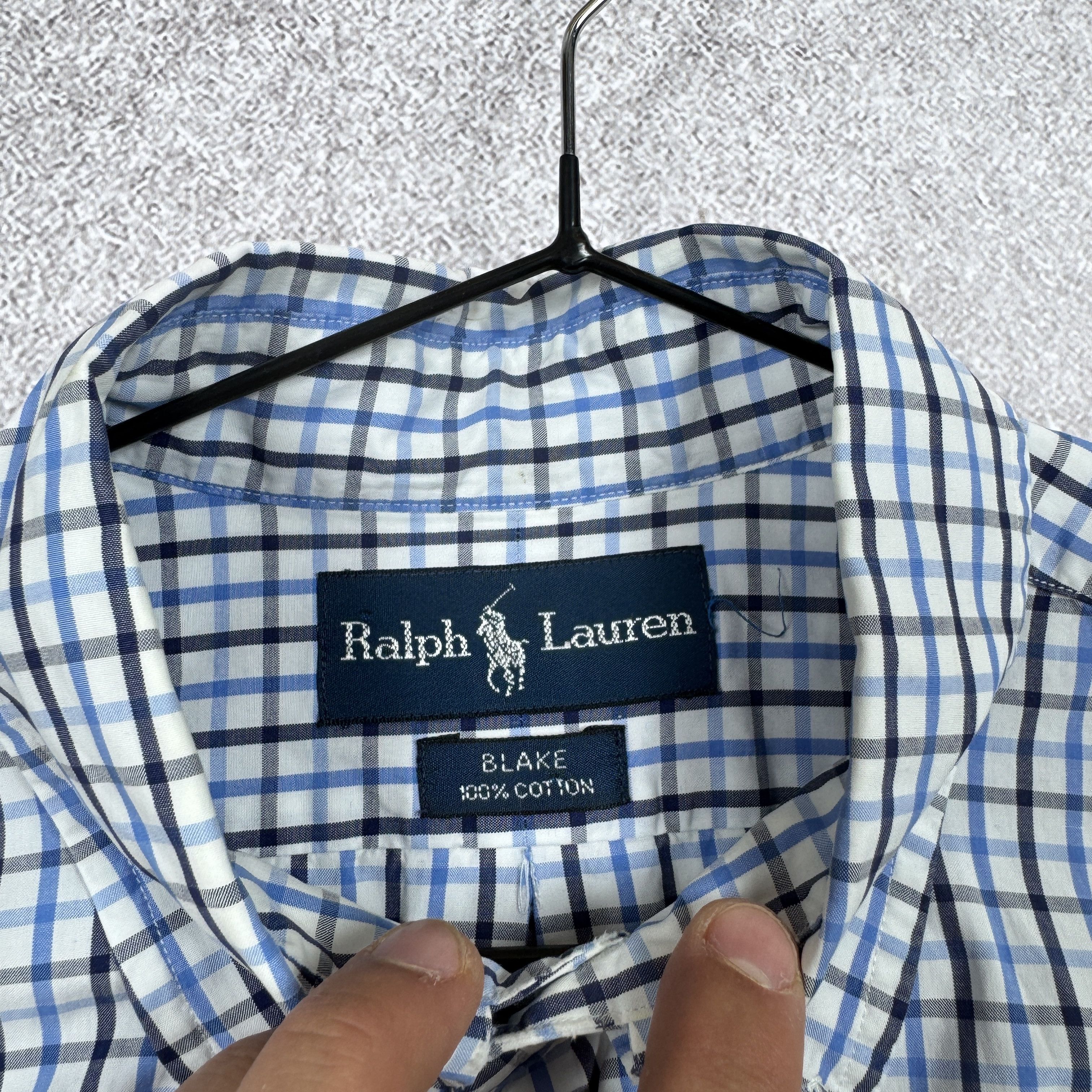 Polo Ralph Lauren Men`s Polo Ralph Lauren Blake Cotton Blue Shirt Size XL Size US XL / EU 56 / 4 - 6 Thumbnail