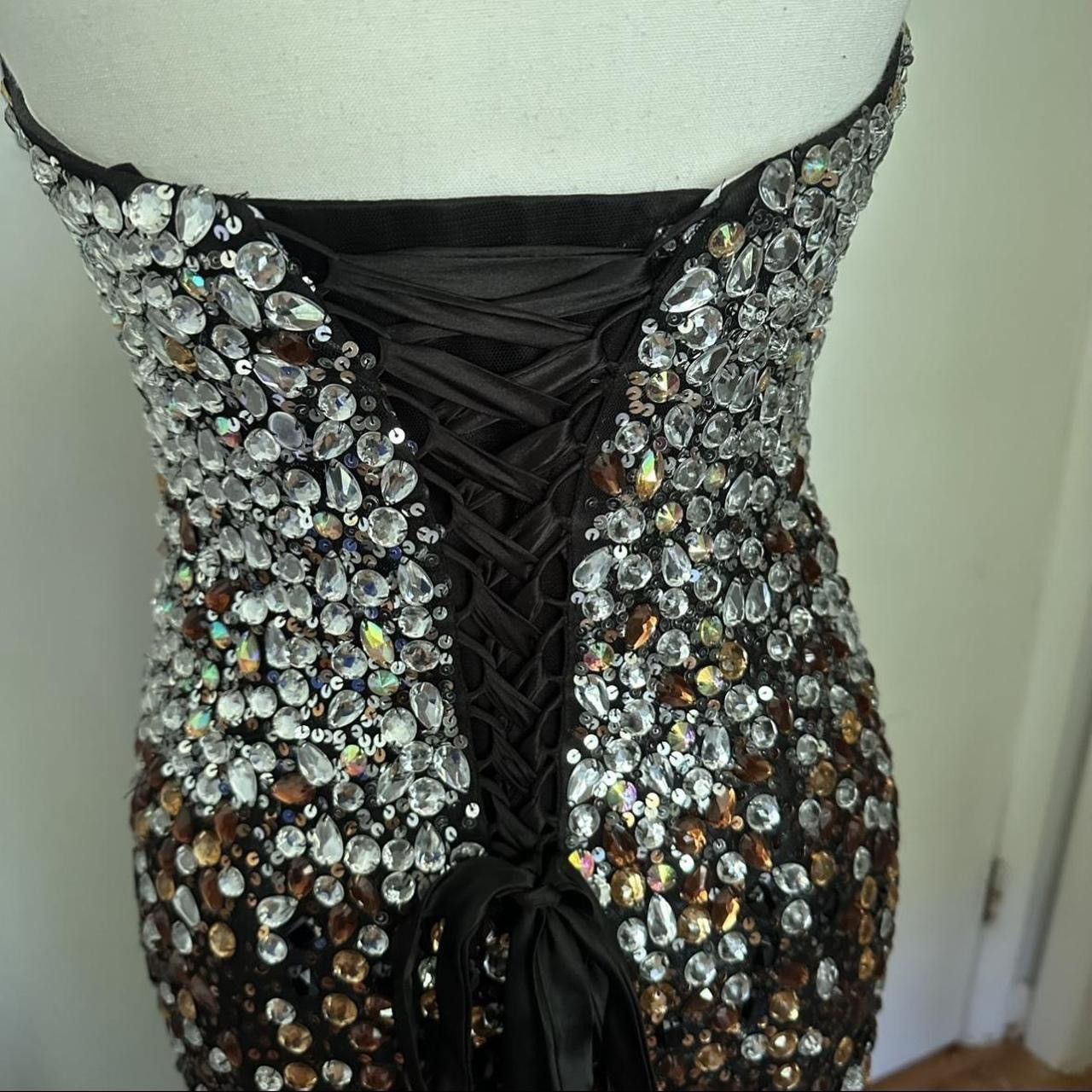 Other Black ombré silver and bronze embellished prom dress Size S / US 4 / IT 40 - 5 Thumbnail