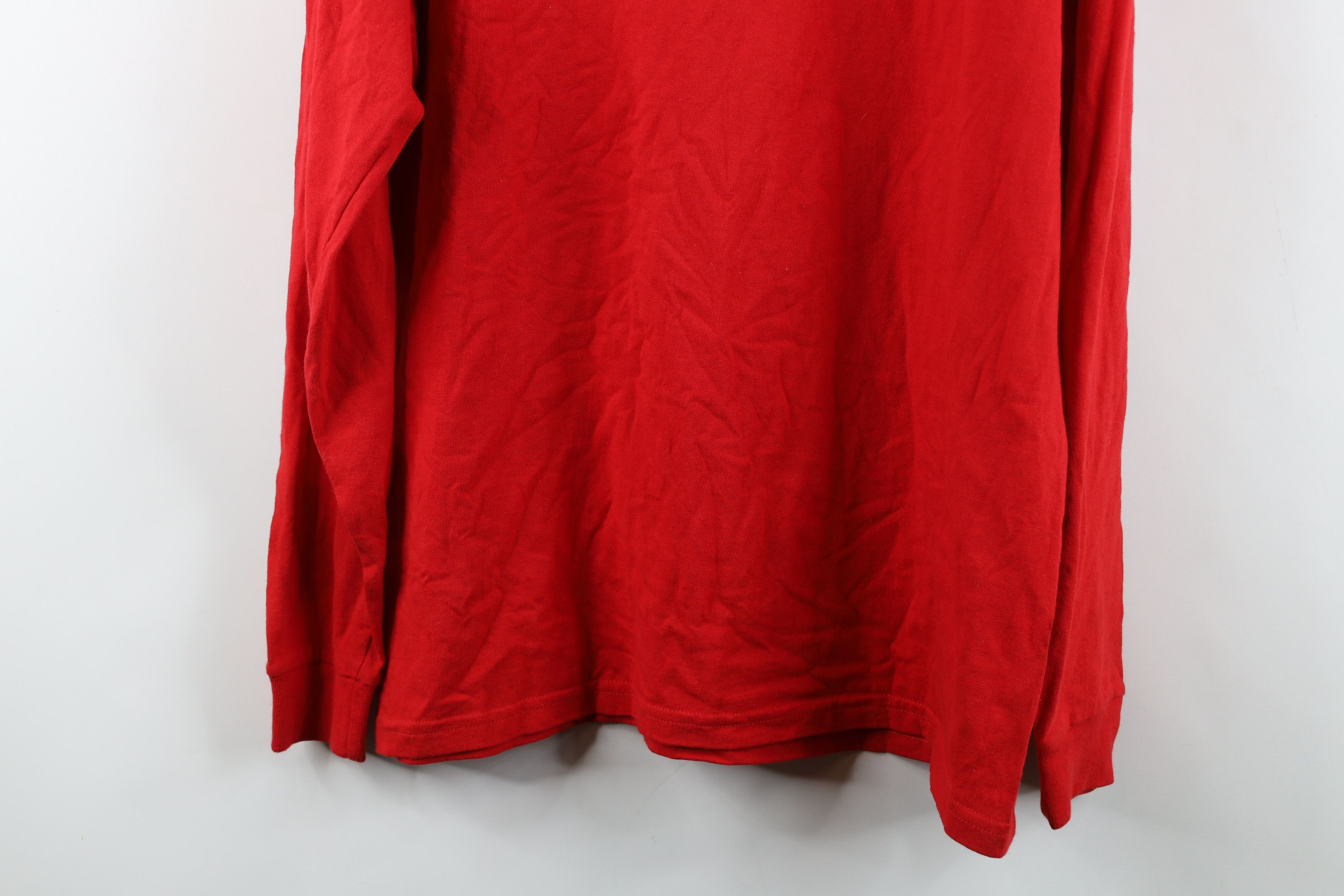Nike Vintage Y2K Nike Swoosh Long Sleeve T-Shirt Red Cotton Size US M / EU 48-50 / 2 - 14 Thumbnail