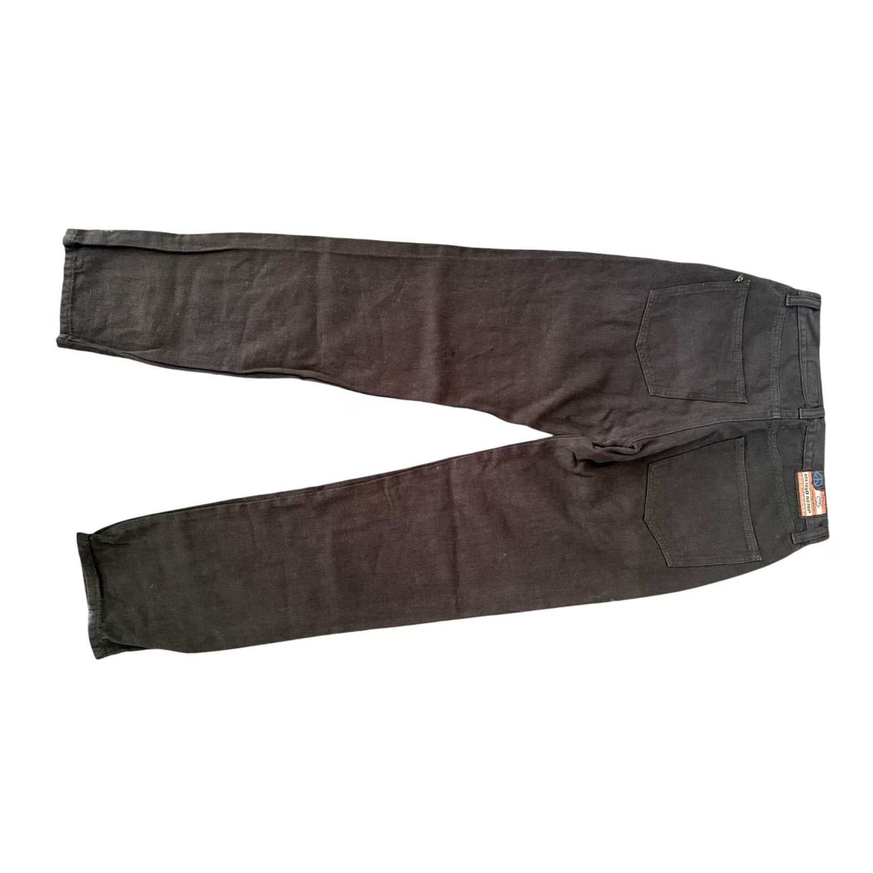 Vintage VINTAGE Mendocino Hemp Company Black High Waisted Dungarees Straight Denim Jeans 30" Women's Size 30" / US 8 / IT 44 - 3 Thumbnail