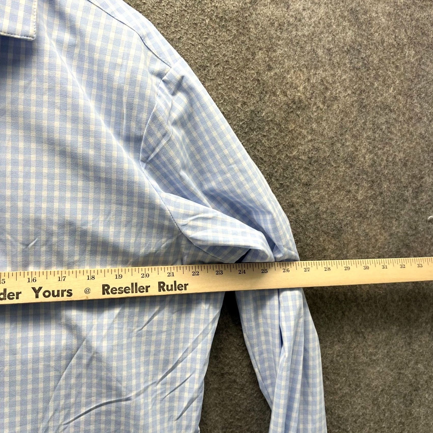 Mizzen+Main Mizzen+Main Shirt Men XL Blue Button-Down Check Leeward Gingham Stretch, Regular Fit, Long Sleeve, Button-Up, Casual/Formal, Preppy, All Seasons Size US XL / EU 56 / 4 - 7 Thumbnail