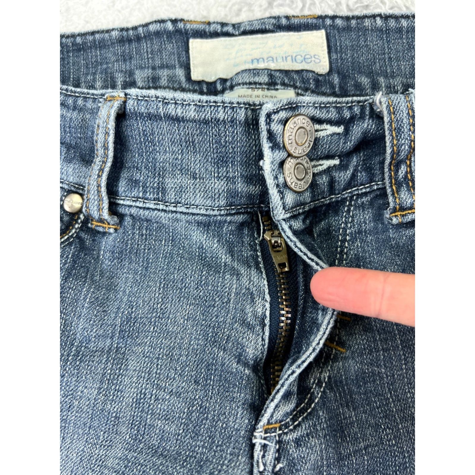 Vintage Maurices Jeans Women Blue Denim 26 30 Bootcut 5-Pocket Regular Low Rise Cotton Blend Size 27" / US 4 / IT 40 - 5 Thumbnail