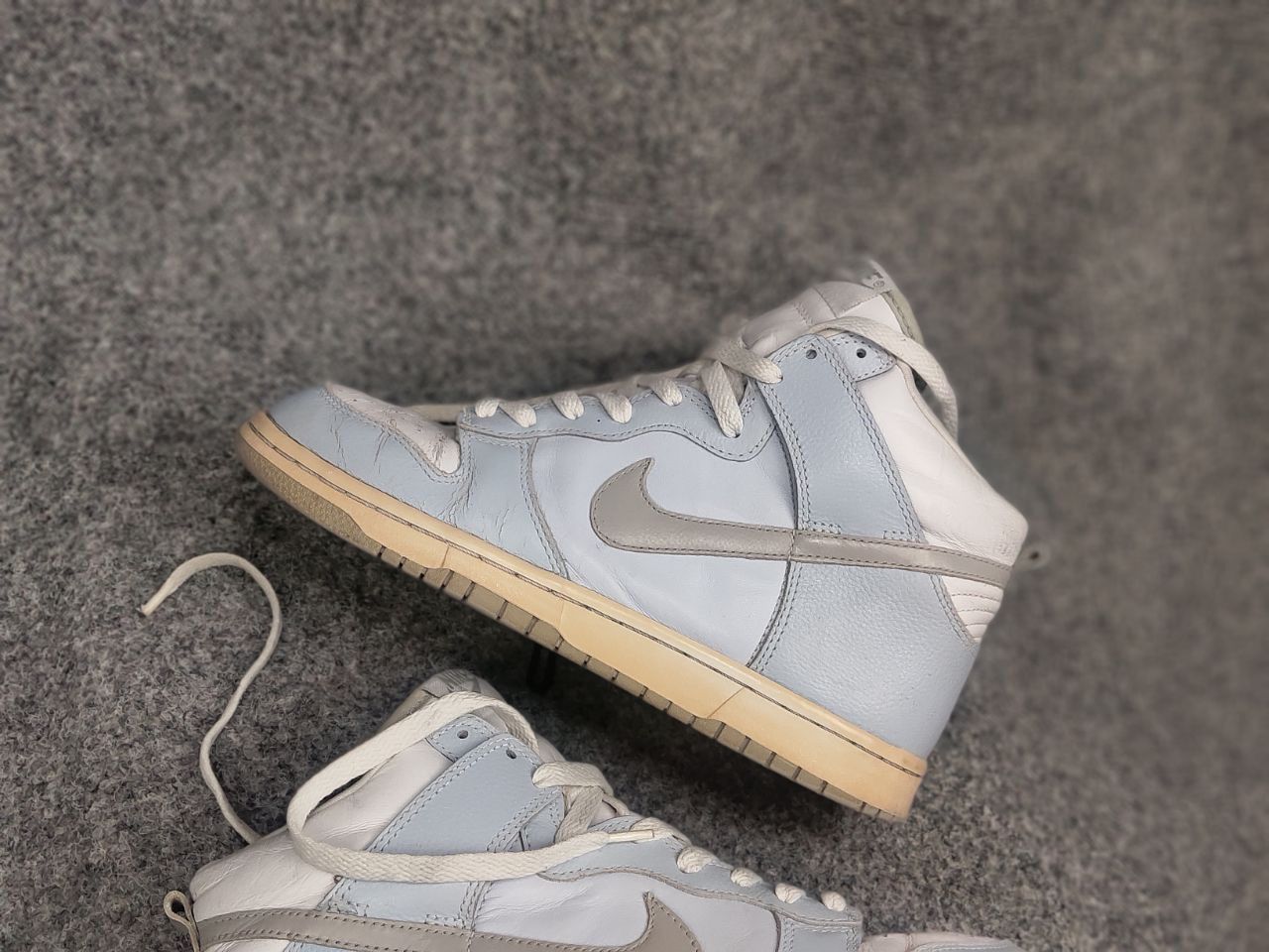 Nike Vintage 2005 Nike Dunk High Blue Gray Leather Sneakers Size US 8 / IT 38 - 3 Thumbnail