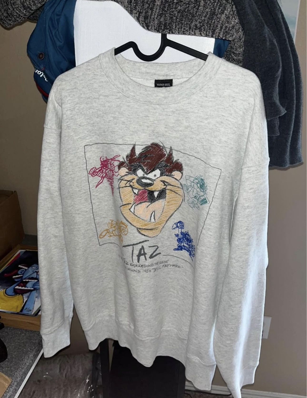 Warner Bros Vintage Tazmanian Devil WB World Sweatshirt Size US M / EU 48-50 / 2 - 1 Thumbnail