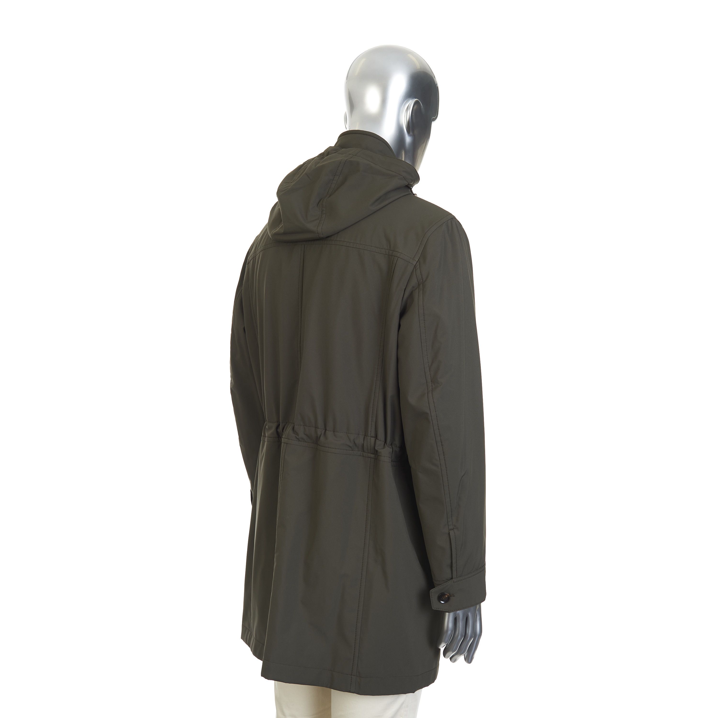 Brioni Parka Coat In Olive Green Performa Nylon, Detachable Hood Size US S / EU 44-46 / 1 - 6 Thumbnail