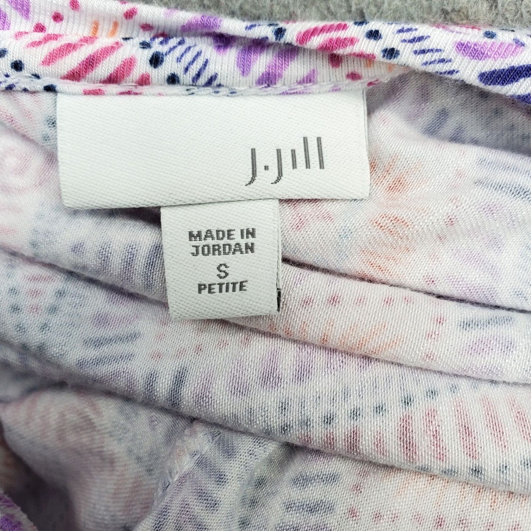 J. Jill J. Jill Shift Dress Womens Petite S Multi Geometric Pouch Pockets Pleated Waist Size S / US 4 / IT 40 - 6 Thumbnail