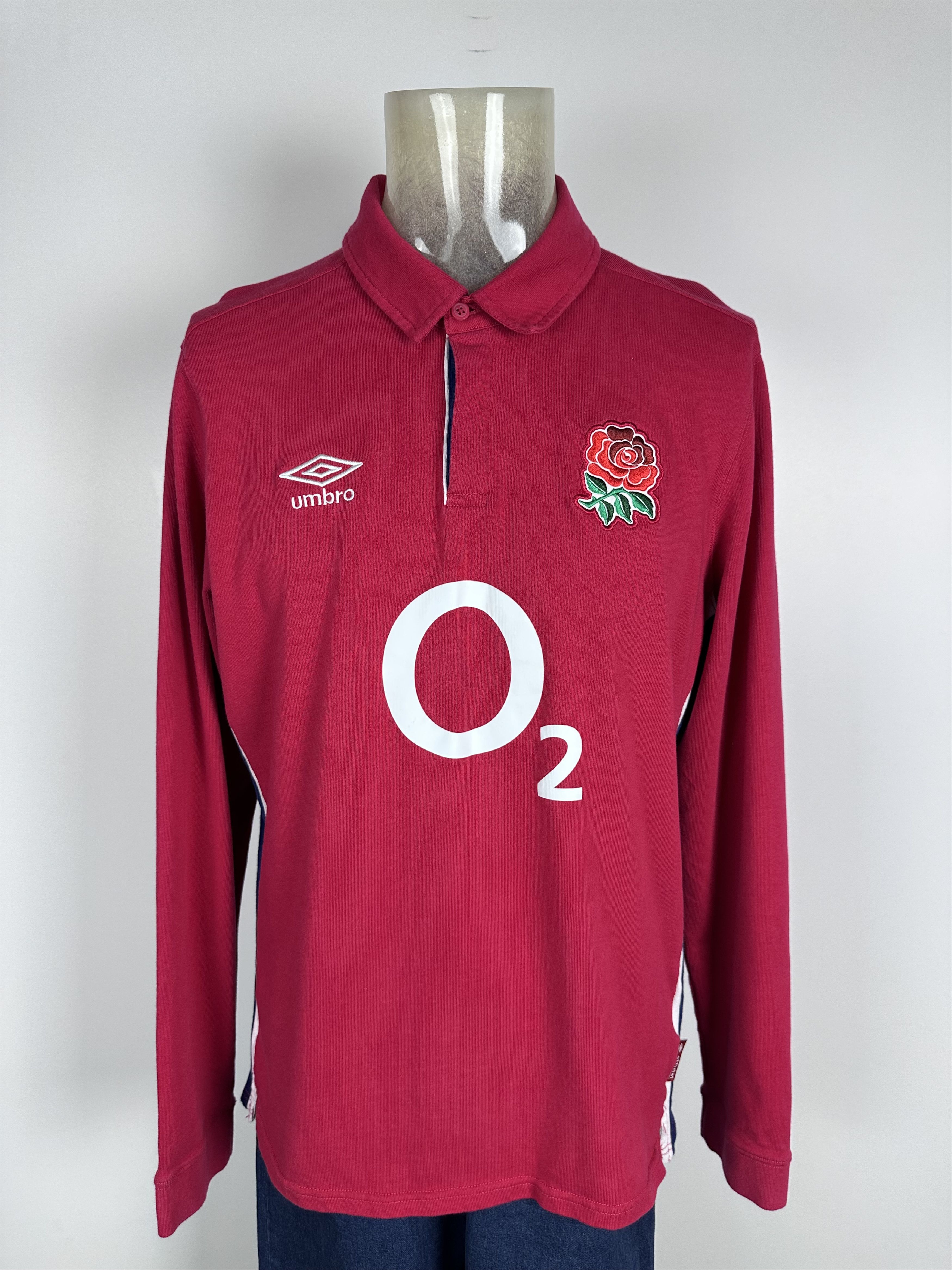Umbro Umbro England Rugby Away Shirt Long Sleeve 2021 Red Size XL Size US XL / EU 56 / 4 - 1 Thumbnail