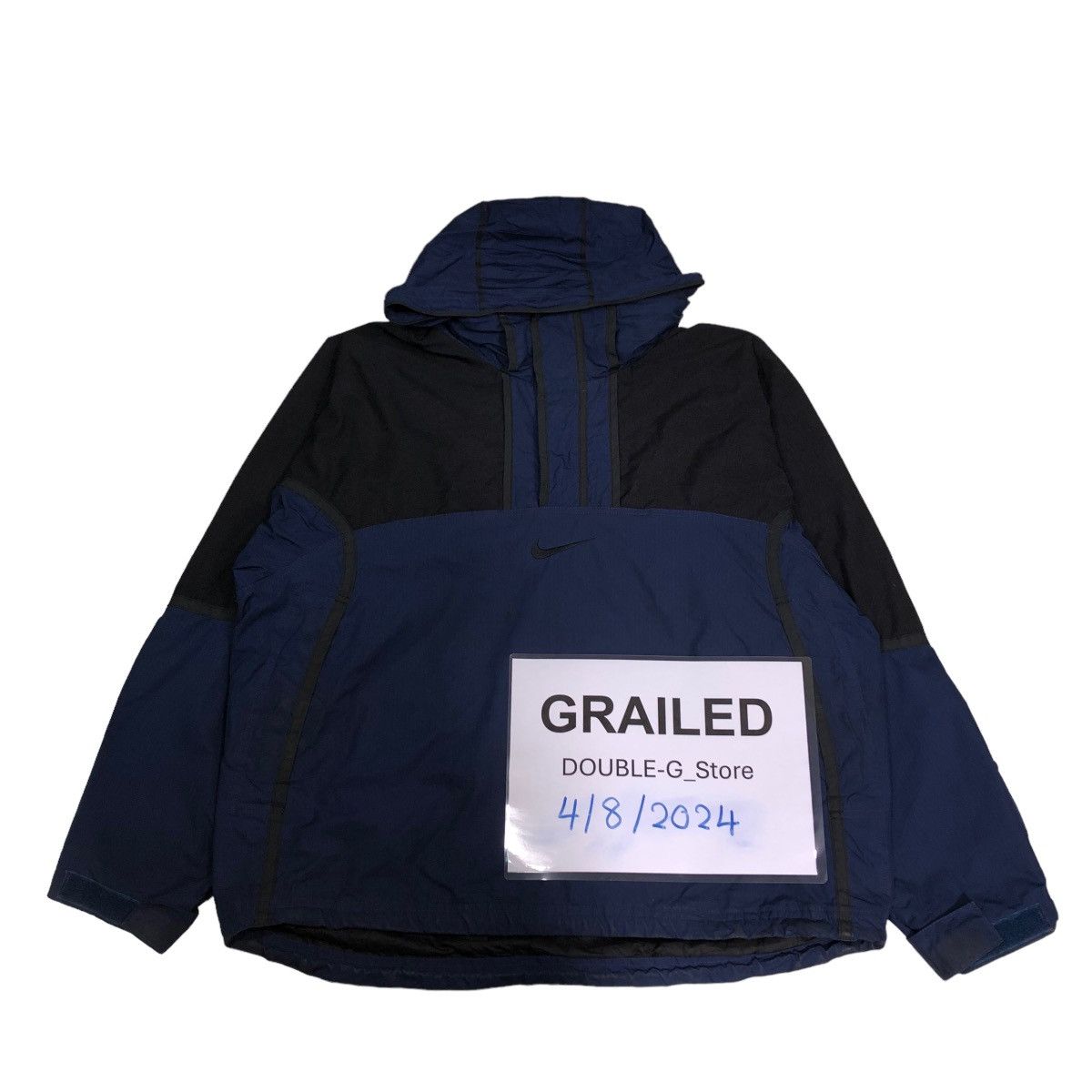 Nike 📌VINTAGE NIKE ANORAK PULL OVER JACKET BIG LOGO SWOOSH Size US L / EU 52-54 / 3 - 2 Thumbnail