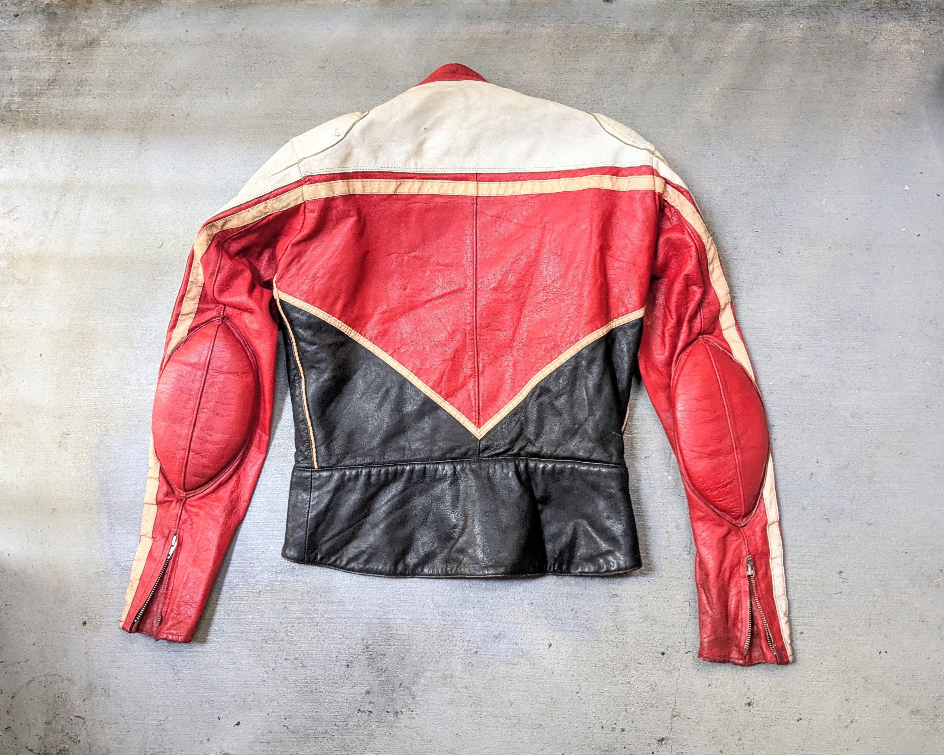 Genuine Leather Vintage Motorcycle Leather Biker Jacket Red Black White Y2K Size US M / EU 48-50 / 2 - 13 Thumbnail