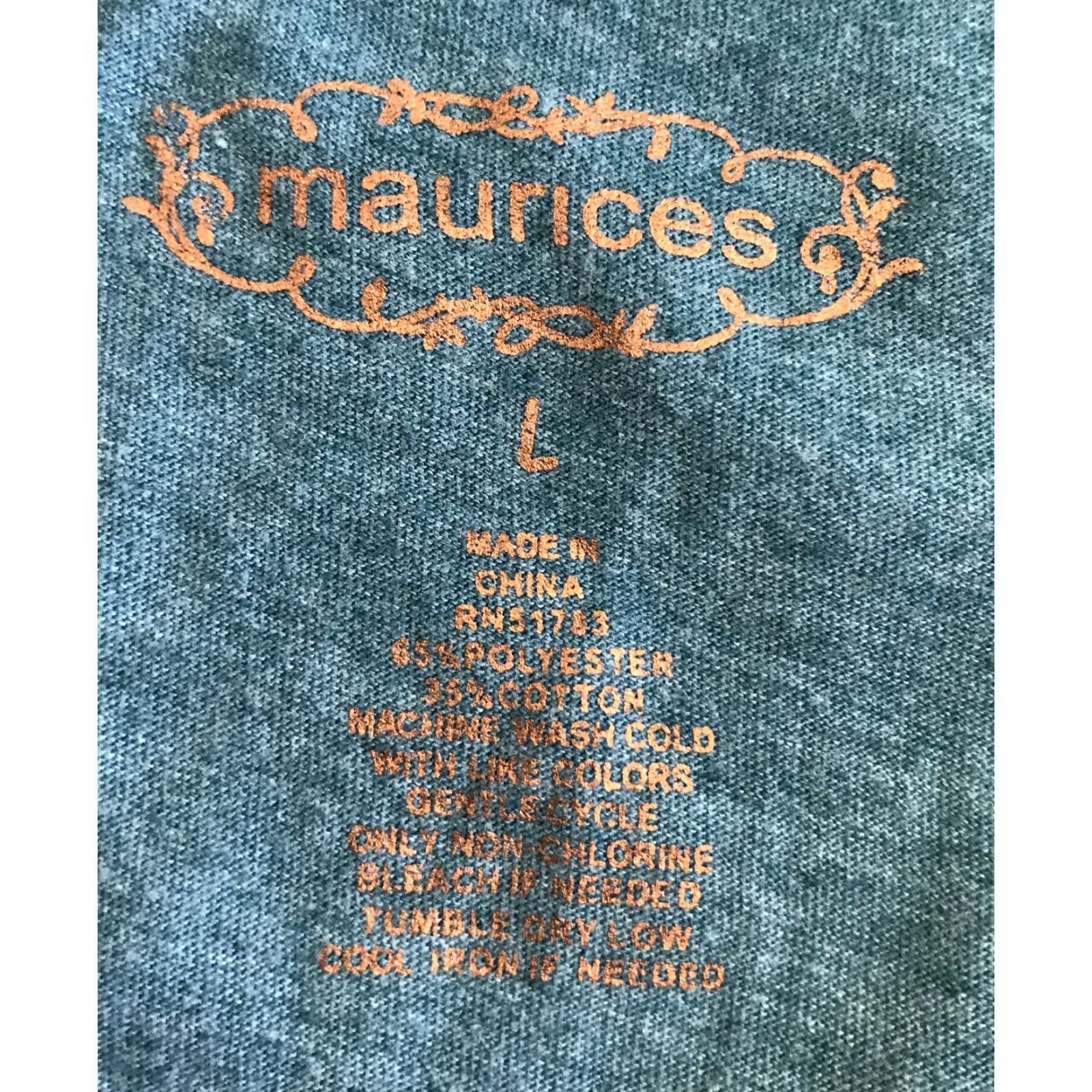 Vintage Maurices T-Shirt Women's Long Sleeve Size Large Blue-Green Crew Neck Solid Knit Casual shirt B292 Size L / US 10 / IT 46 - 3 Thumbnail