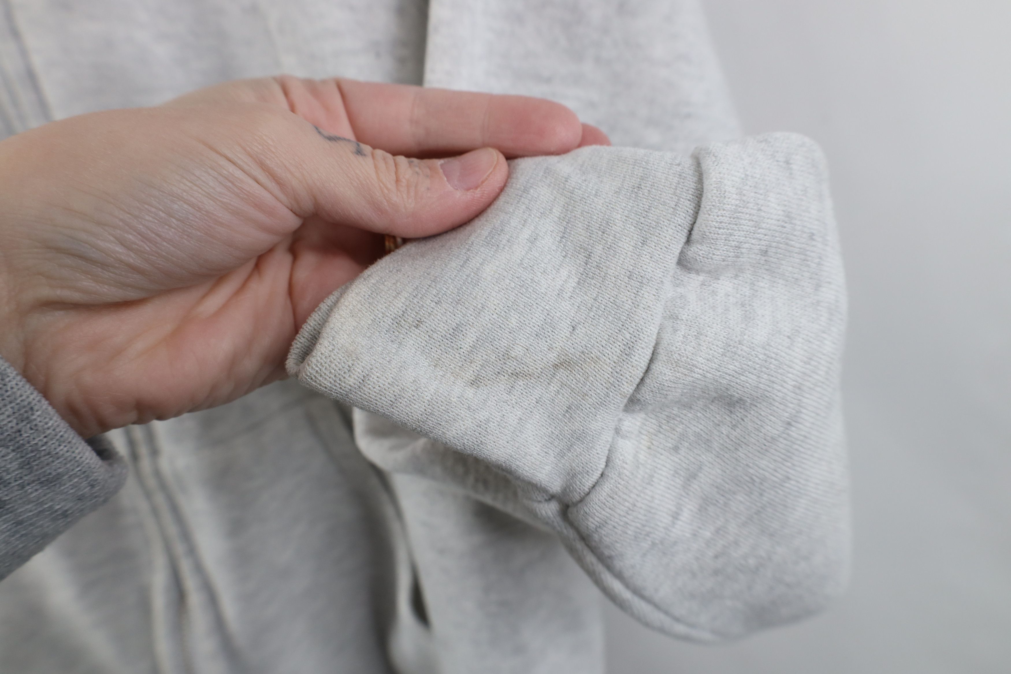 Vintage Vintage 80s 90s Bike Blank Heavy Full Zip Hoodie Gray USA Size US L / EU 52-54 / 3 - 8 Thumbnail