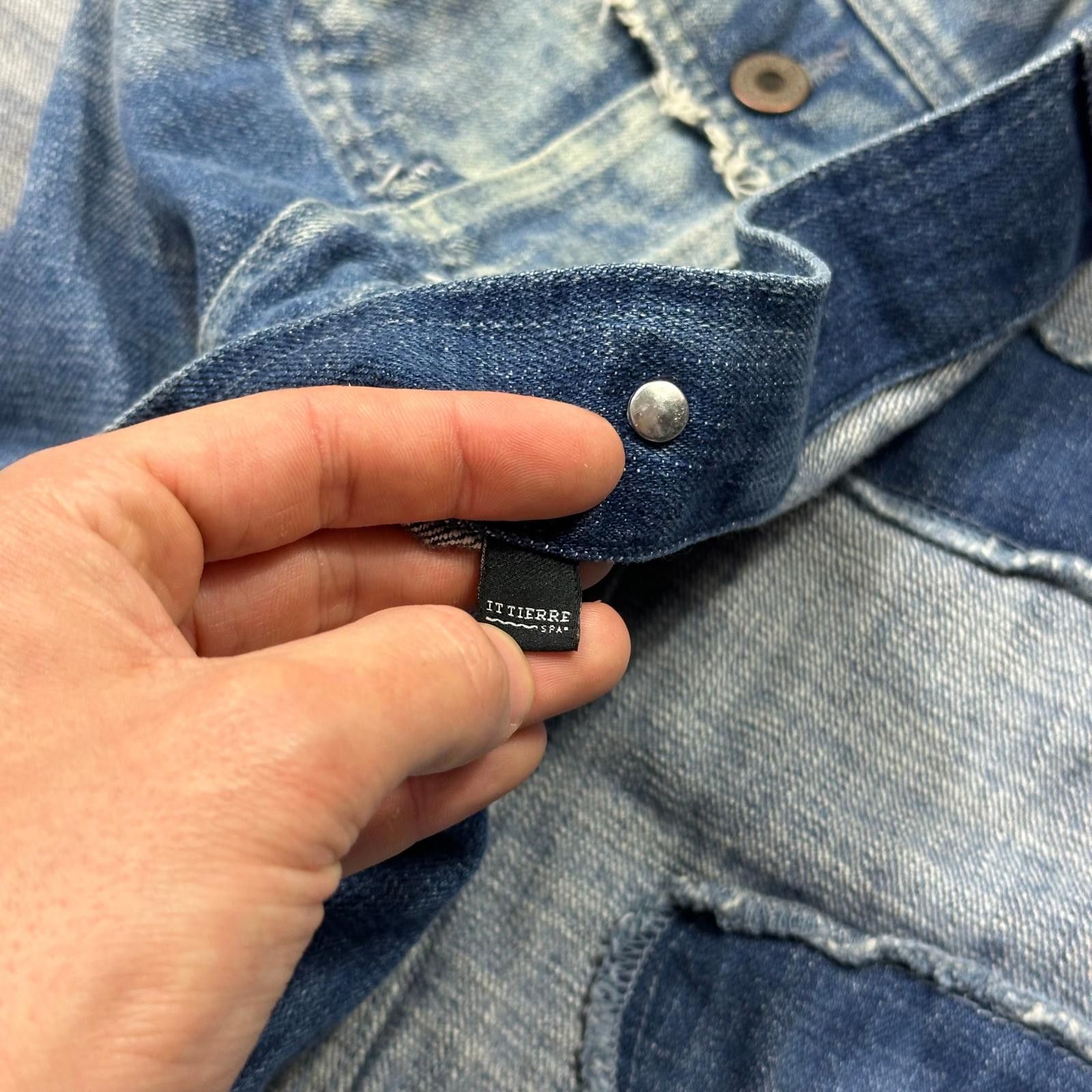 D.Gnak By Kang.D D&G AW04 Distressed Reconstructed Denim Boxy Jacket - L (M) Size US M / EU 48-50 / 2 - 10 Thumbnail