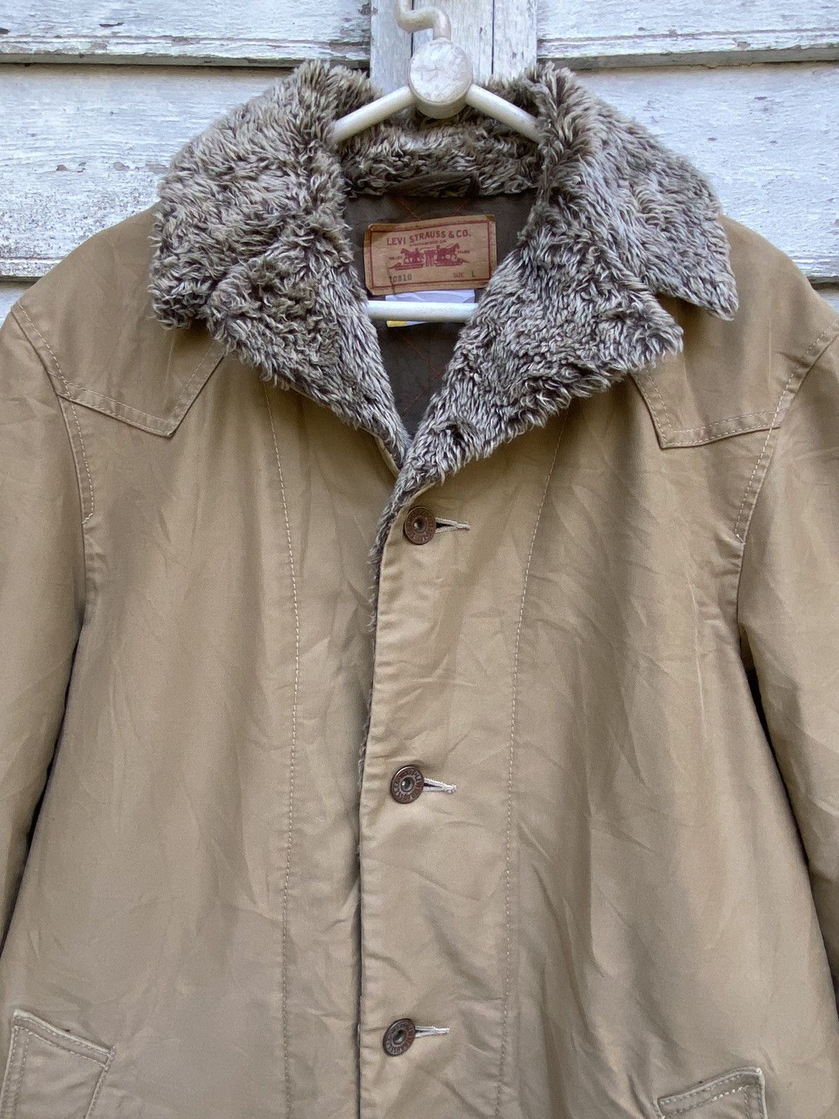 Levi's Levis Sherpa Lining Heavy Duty Cotton Jacket Size US L / EU 52-54 / 3 - 3 Thumbnail