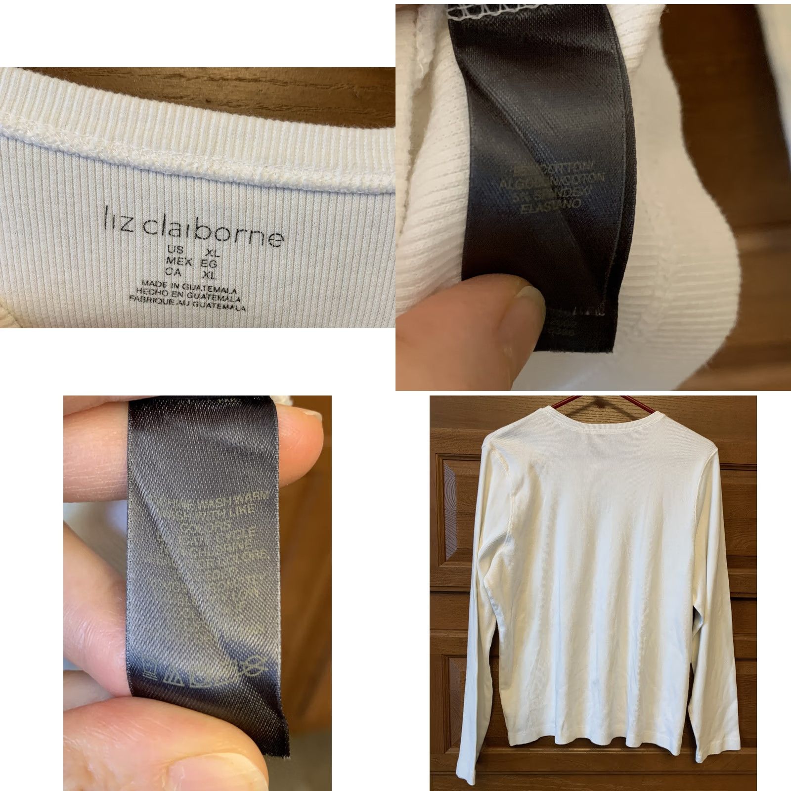 Liz Claiborne Liz Claiborne shirt womens XL white black LOT OF 2 St. John's Bay basics 1408 Size XL / US 12-14 / IT 48-50 - 8 Thumbnail