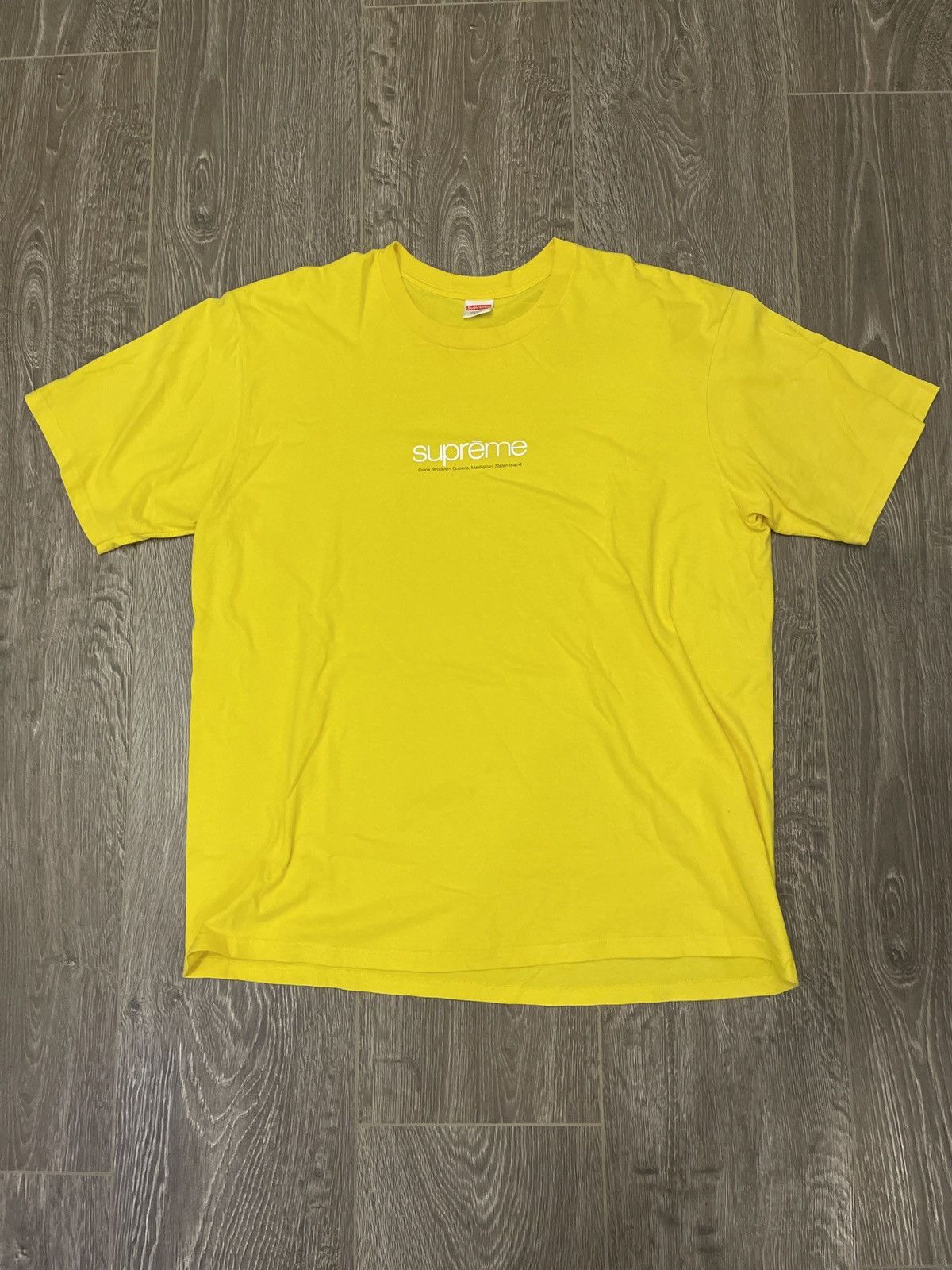 Supreme Supreme yellow tee Size US XL / EU 56 / 4 - 2 Thumbnail