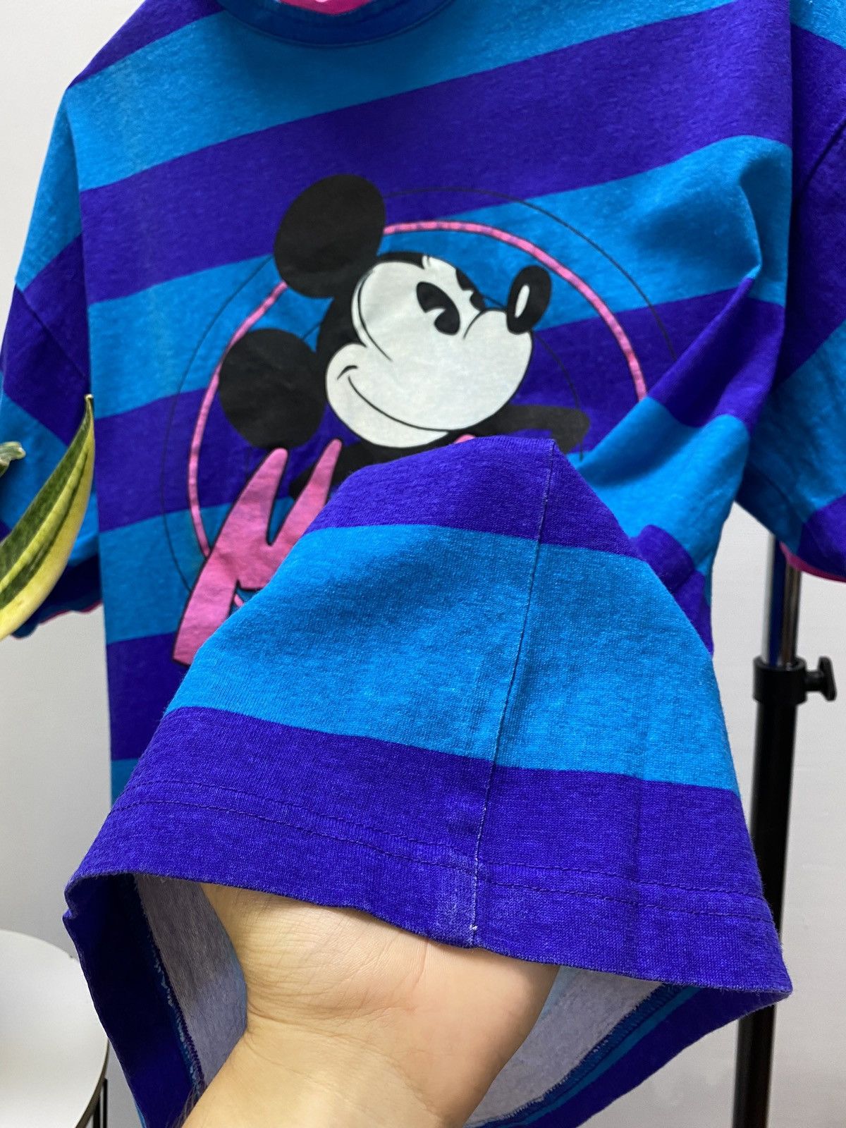 Disney Vintage 90s Disney Mickey Mouse Striped T Shirt USA Size US M / EU 48-50 / 2 - 5 Thumbnail
