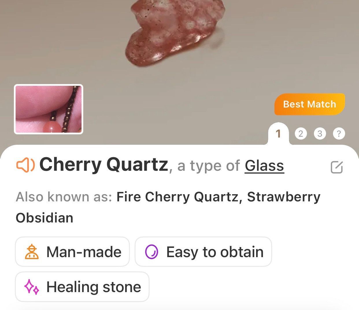 Handmade Handcrafted elegant cherry quartz genuine pearl necklace Size ONE SIZE - 14 Thumbnail
