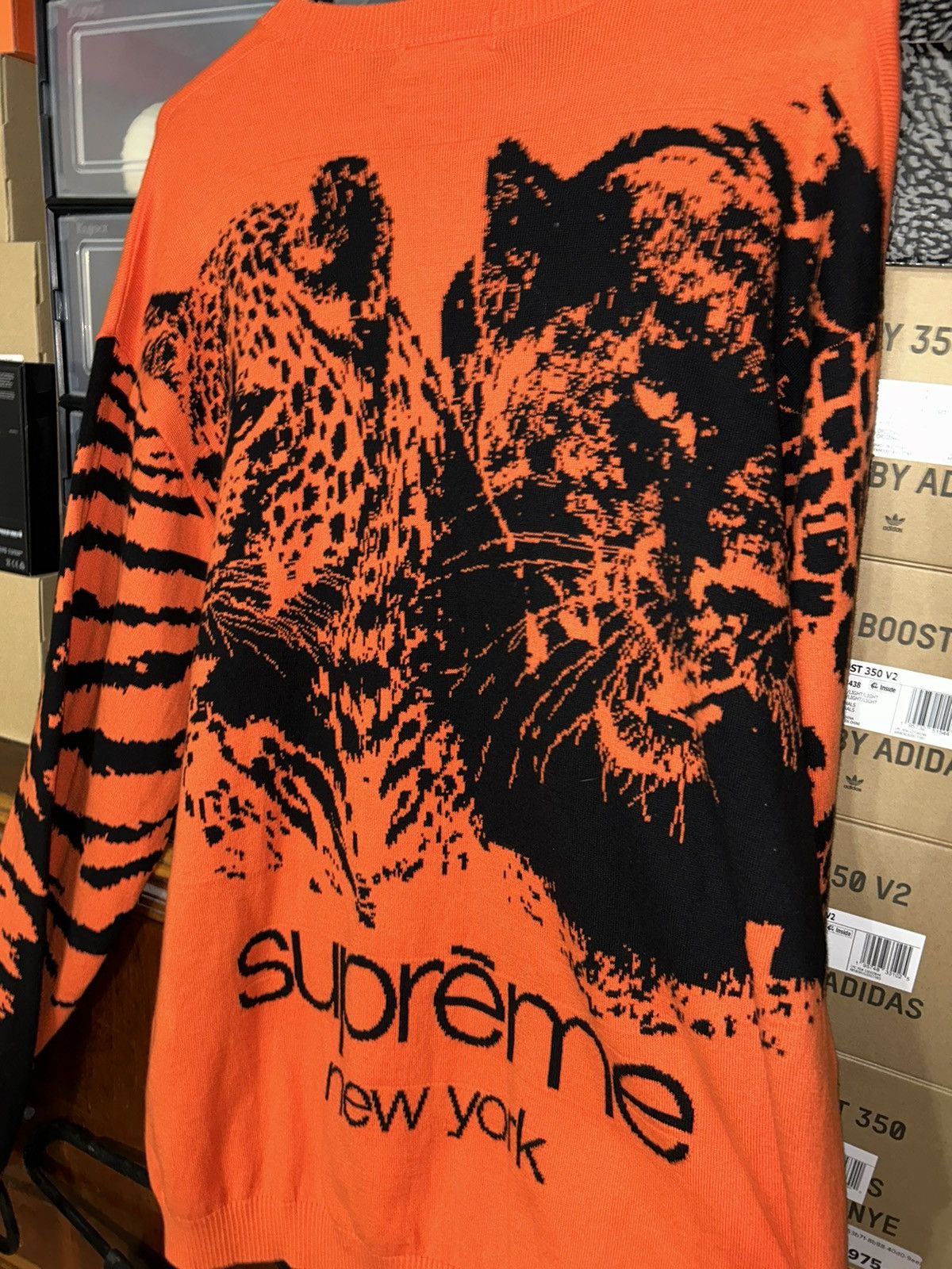 Supreme Supreme Big Cats Jacquard L/S Top SS23 size Large NEW Size US L / EU 52-54 / 3 - 5 Thumbnail